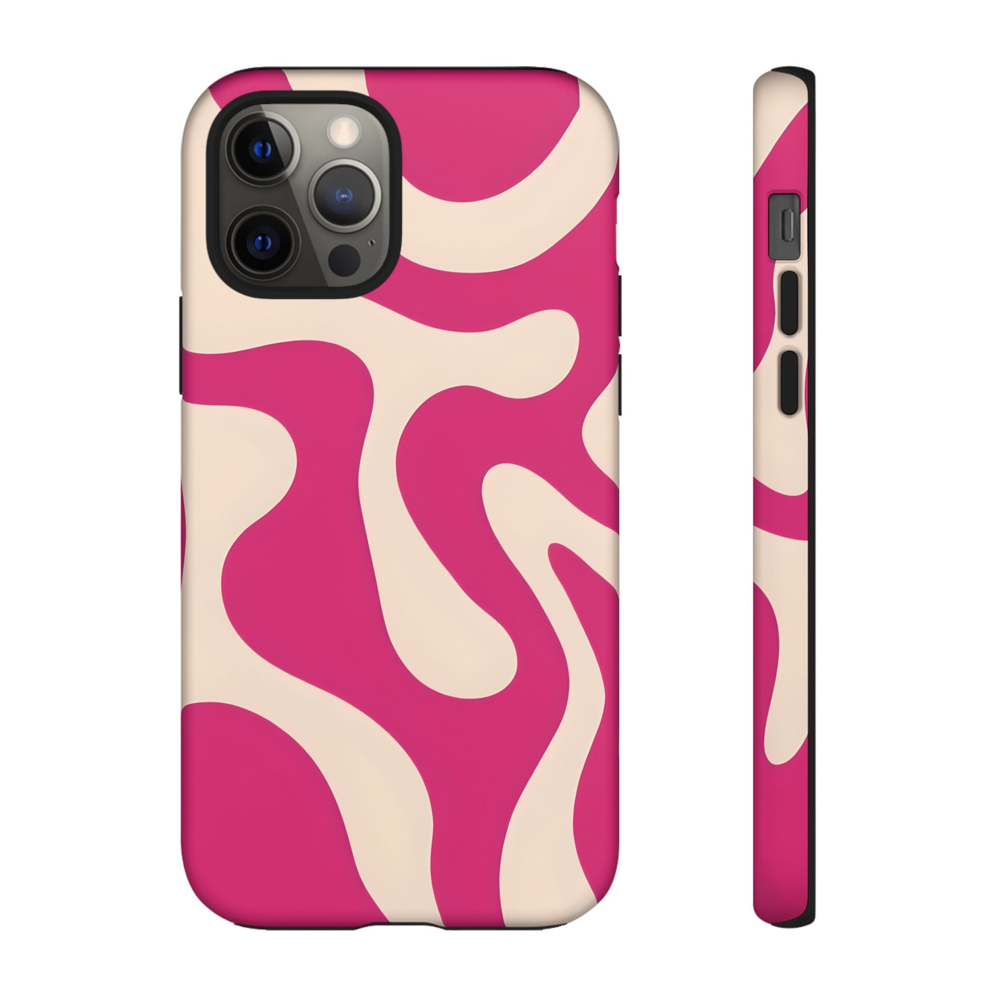 Trendy Phone Case | Tough Cases | Pink Abstract Design | Unique Gift for Her | Birthday & Holiday Accessory, Fashionable Tech Cover