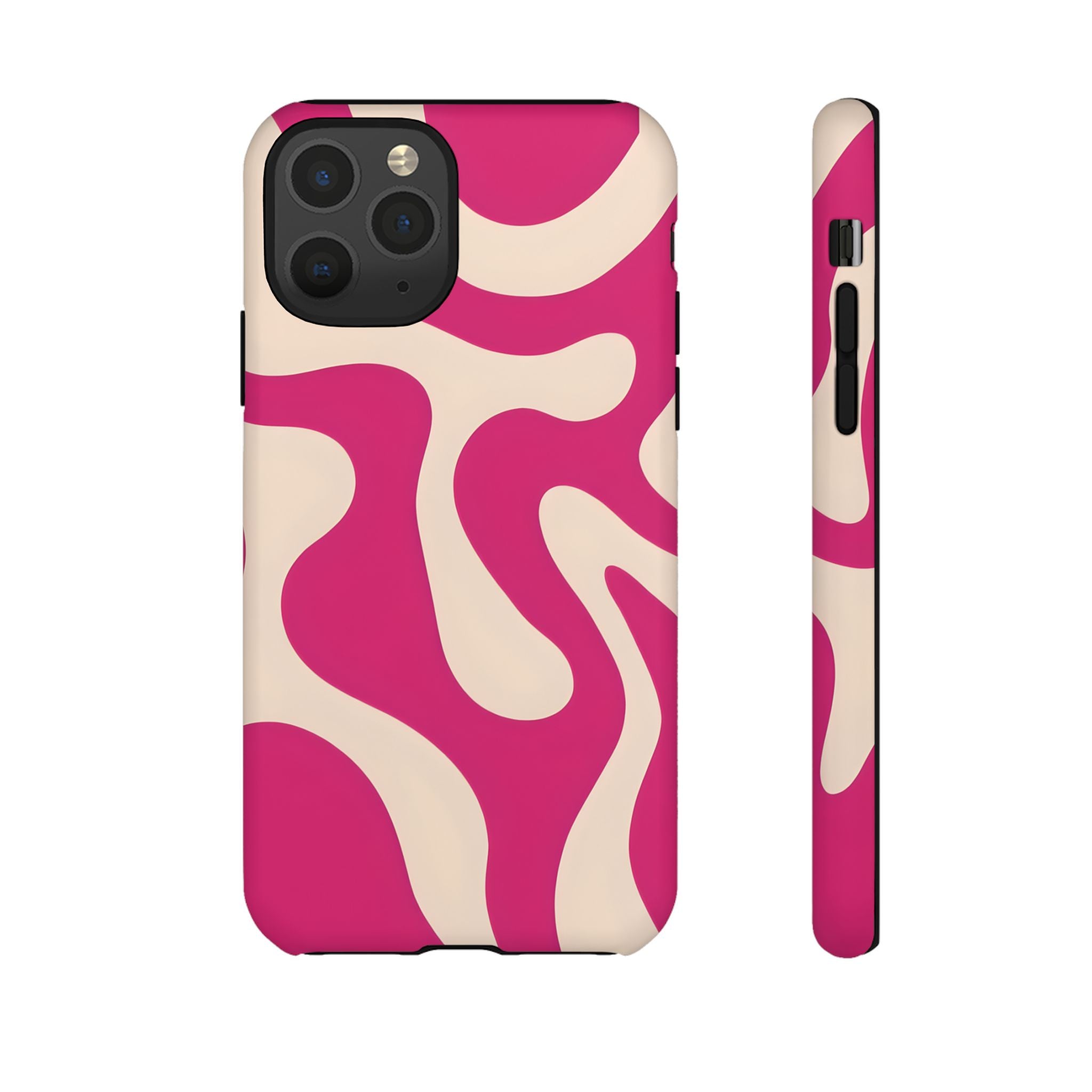 Trendy Phone Case | Tough Cases | Pink Abstract Design | Unique Gift for Her | Birthday & Holiday Accessory, Fashionable Tech Cover