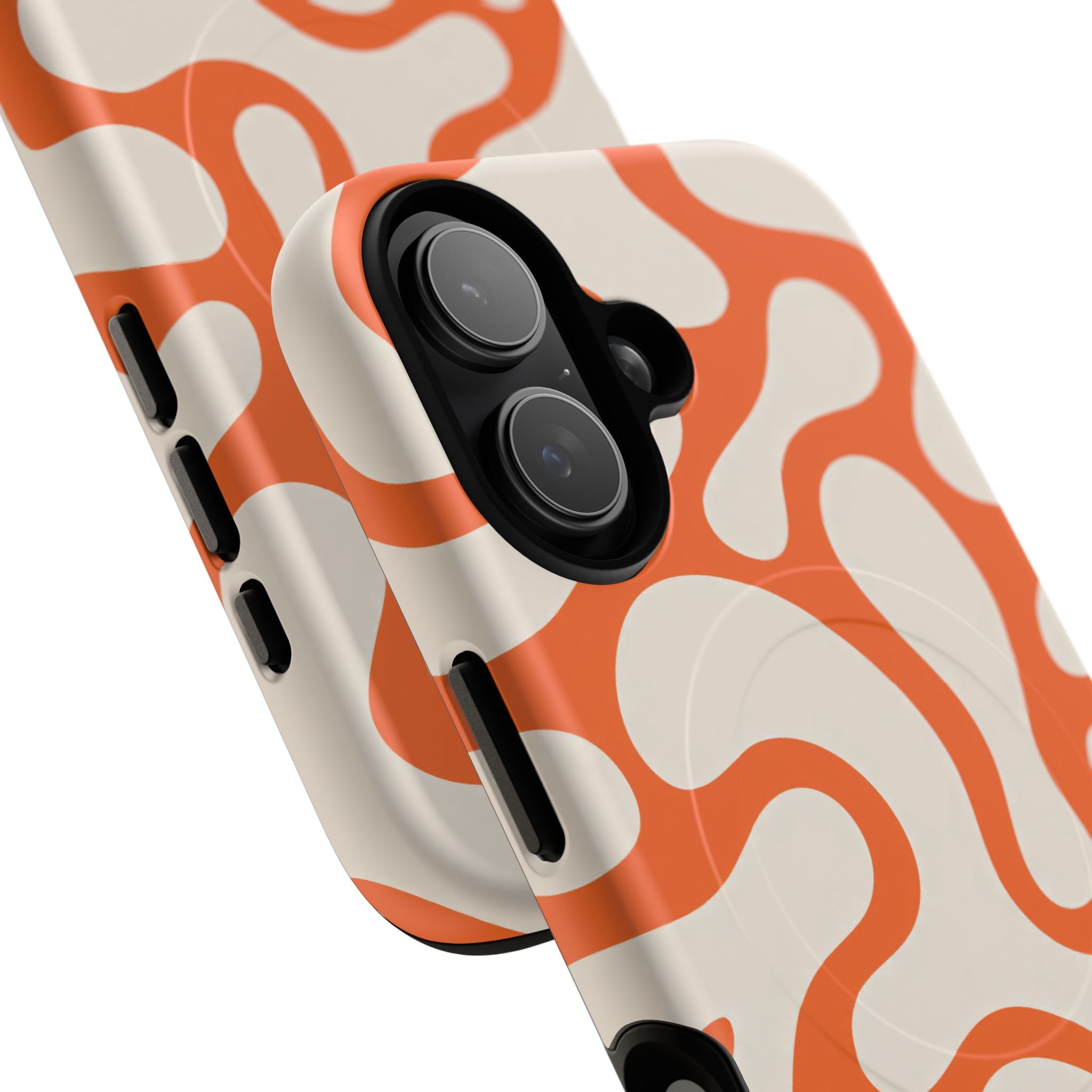 Orange Pattern Tough Magnetic Case