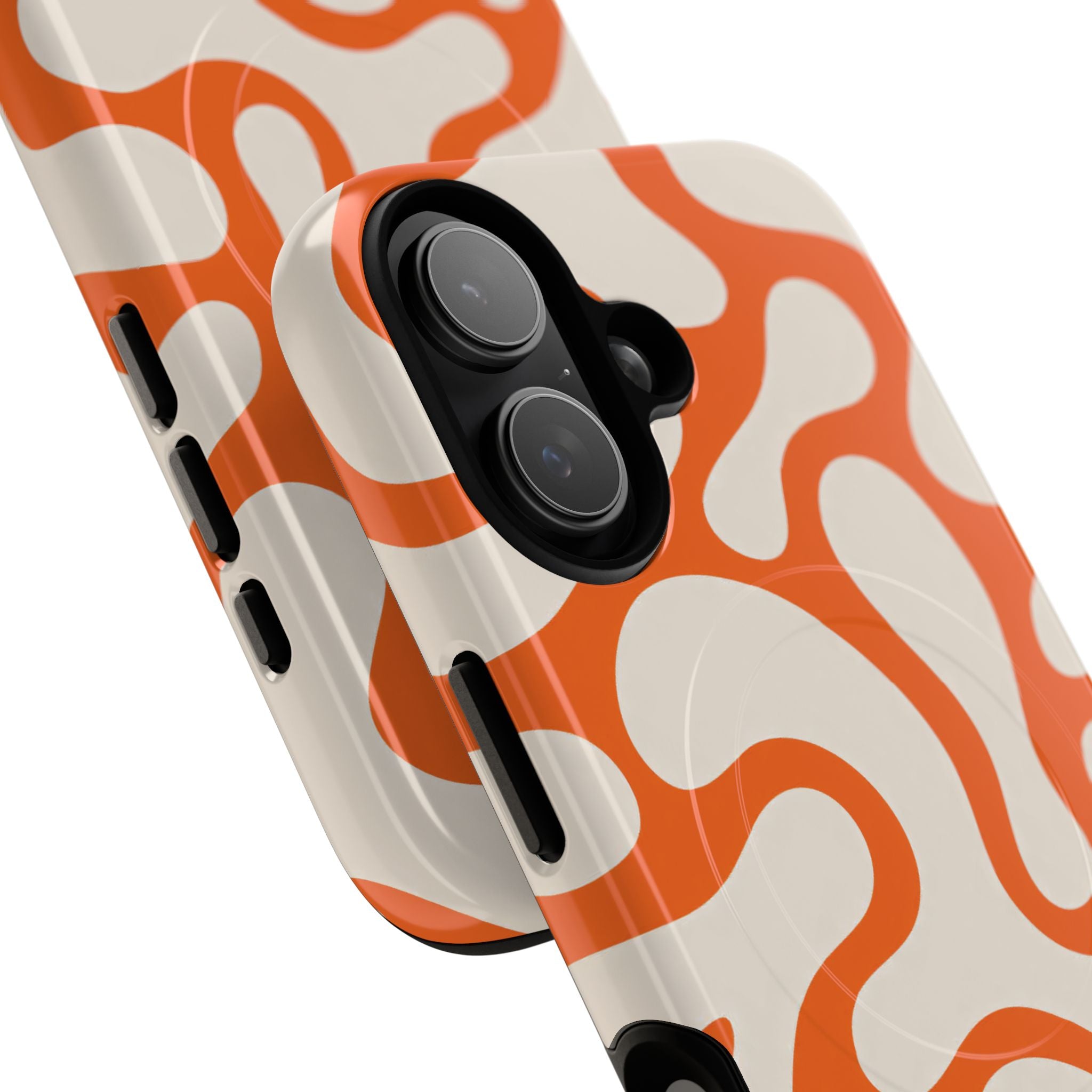 Orange Pattern Tough Magnetic Case