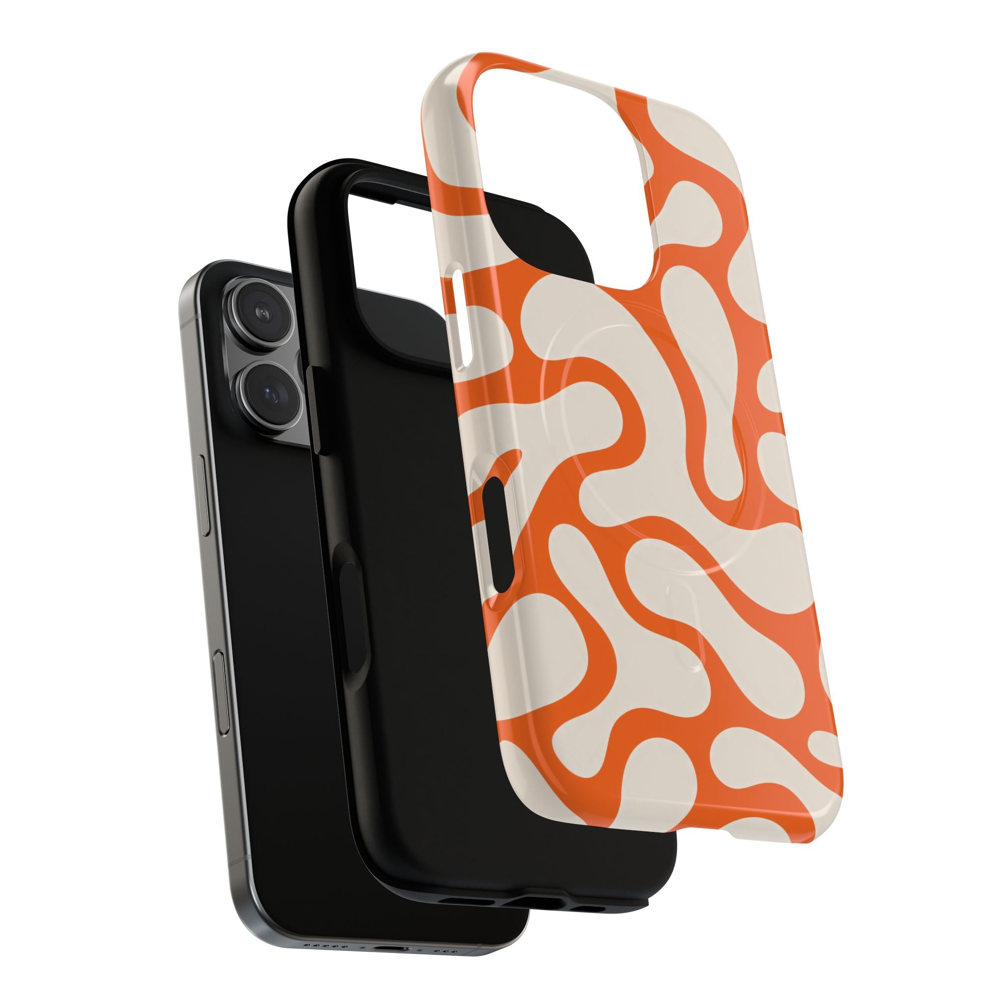 Orange Pattern Tough Magnetic Case
