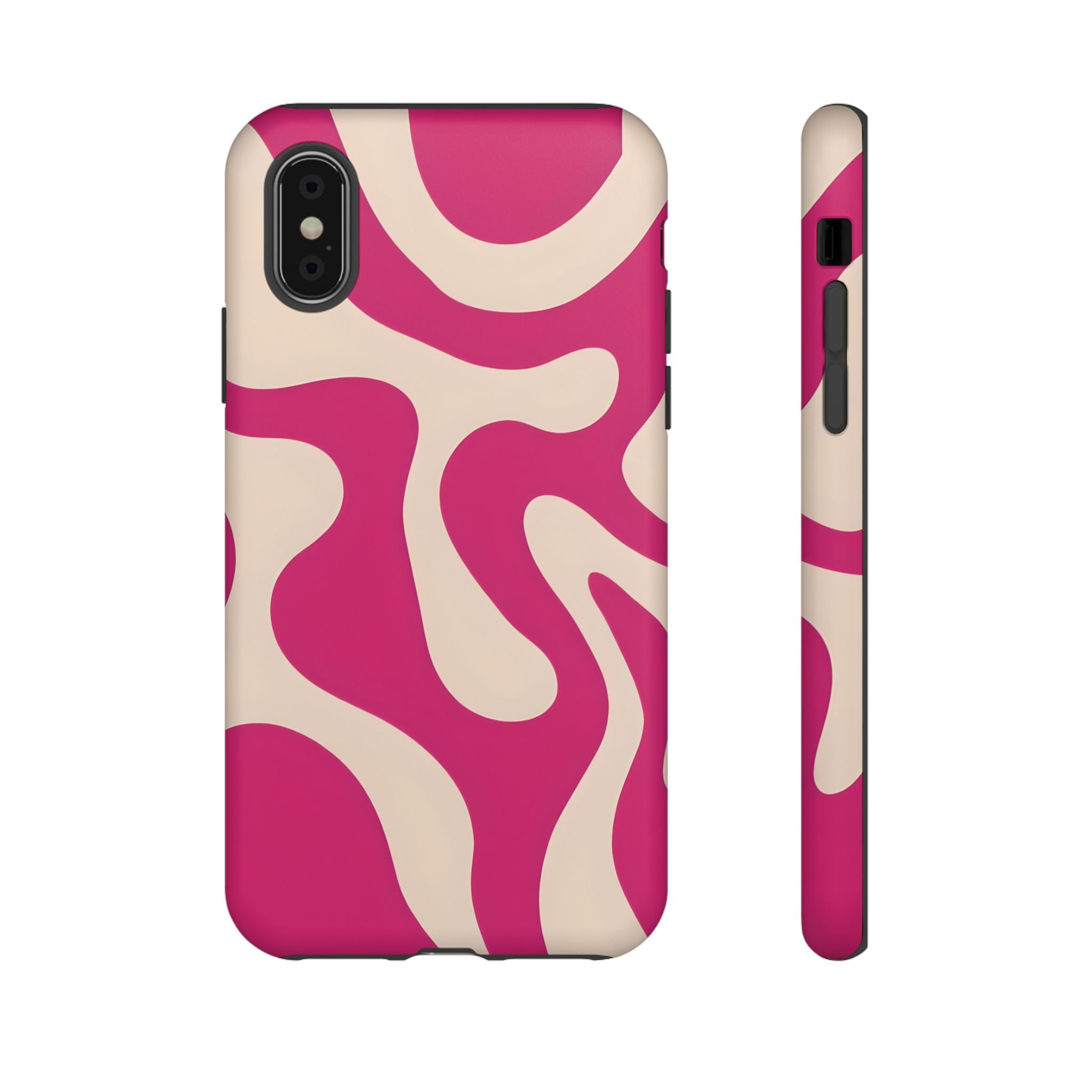 Trendy Phone Case | Tough Cases | Pink Abstract Design | Unique Gift for Her | Birthday & Holiday Accessory, Fashionable Tech Cover