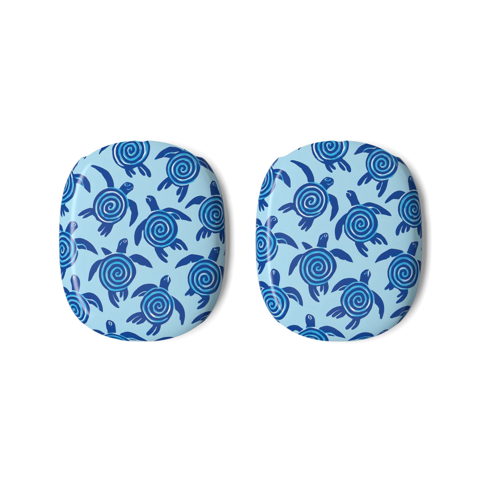 Blue Turtle Pattern AirPod Max Case — Ocean Marine Print Headphone Covers