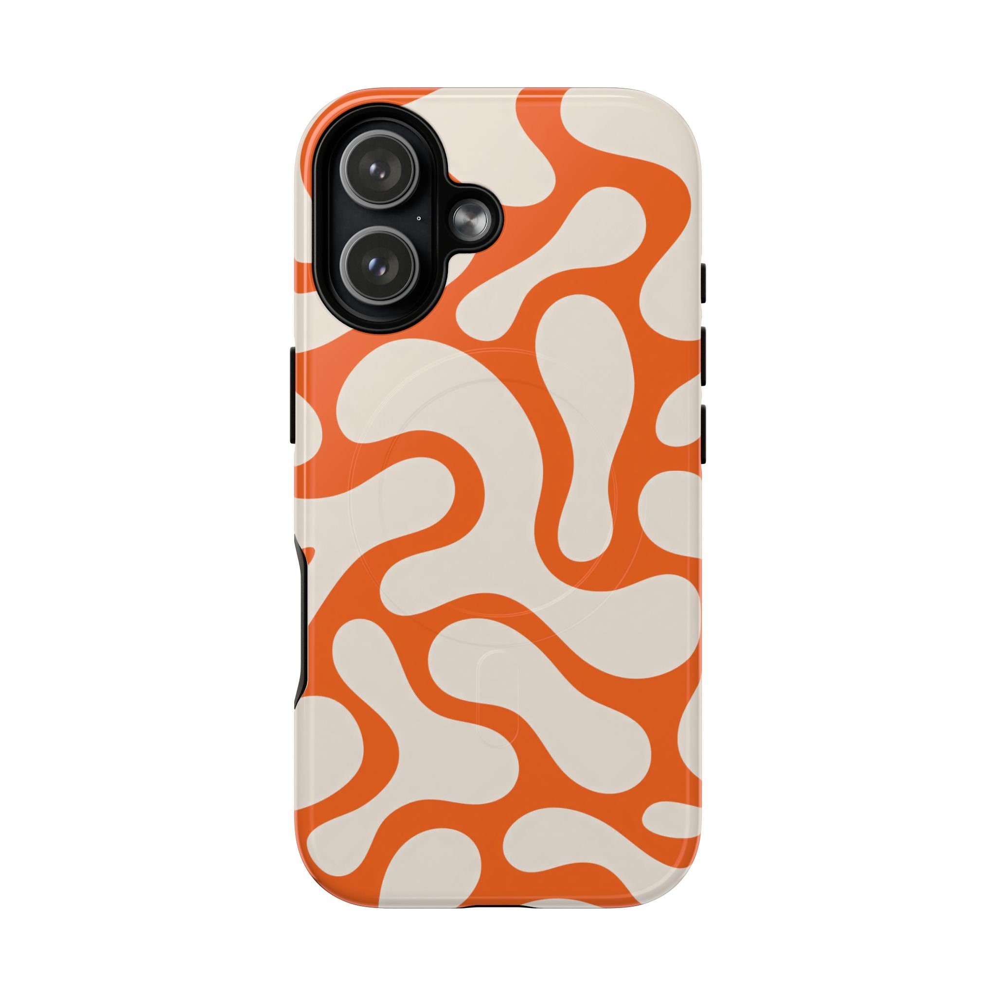 Orange Pattern Tough Magnetic Case