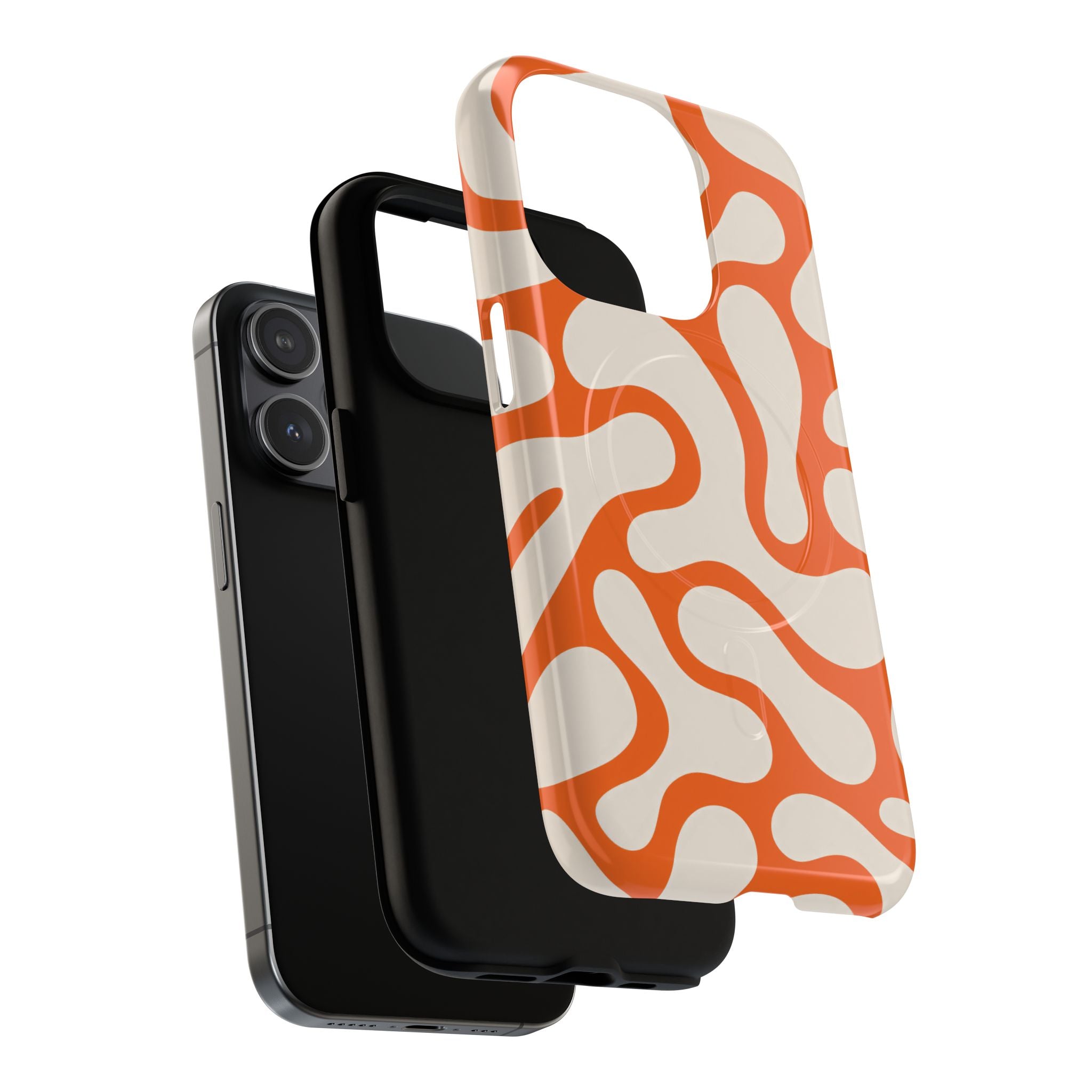 Orange Pattern Tough Magnetic Case
