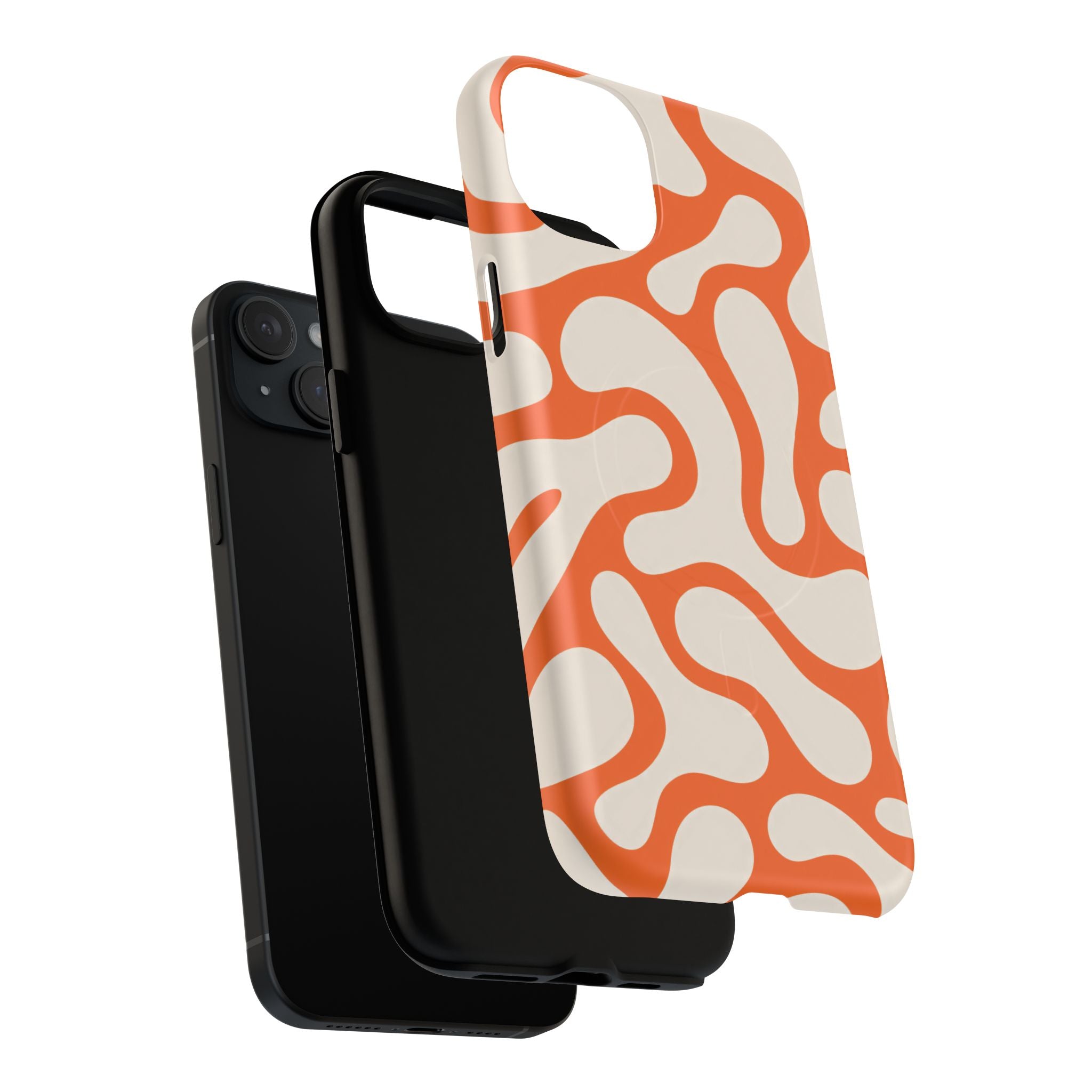 Orange Pattern Tough Magnetic Case