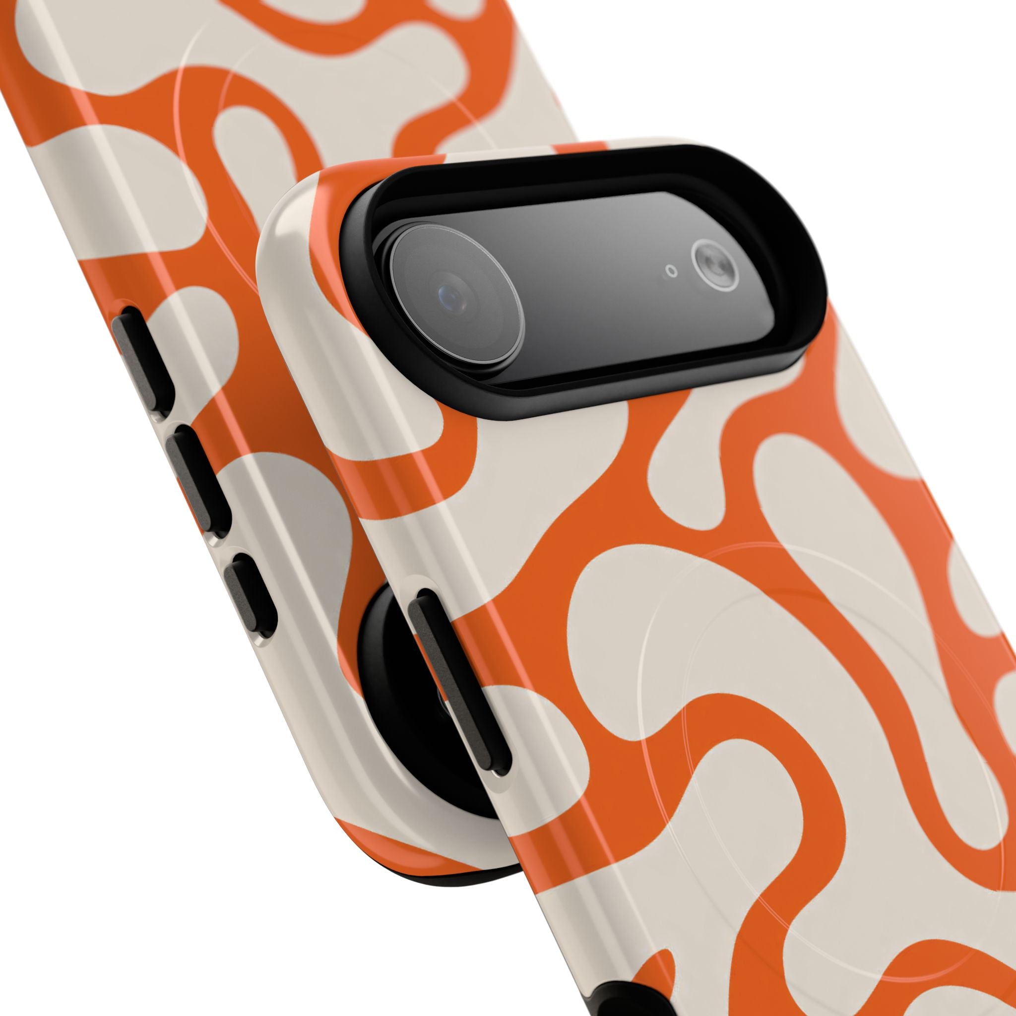 Orange Pattern Tough Magnetic Case