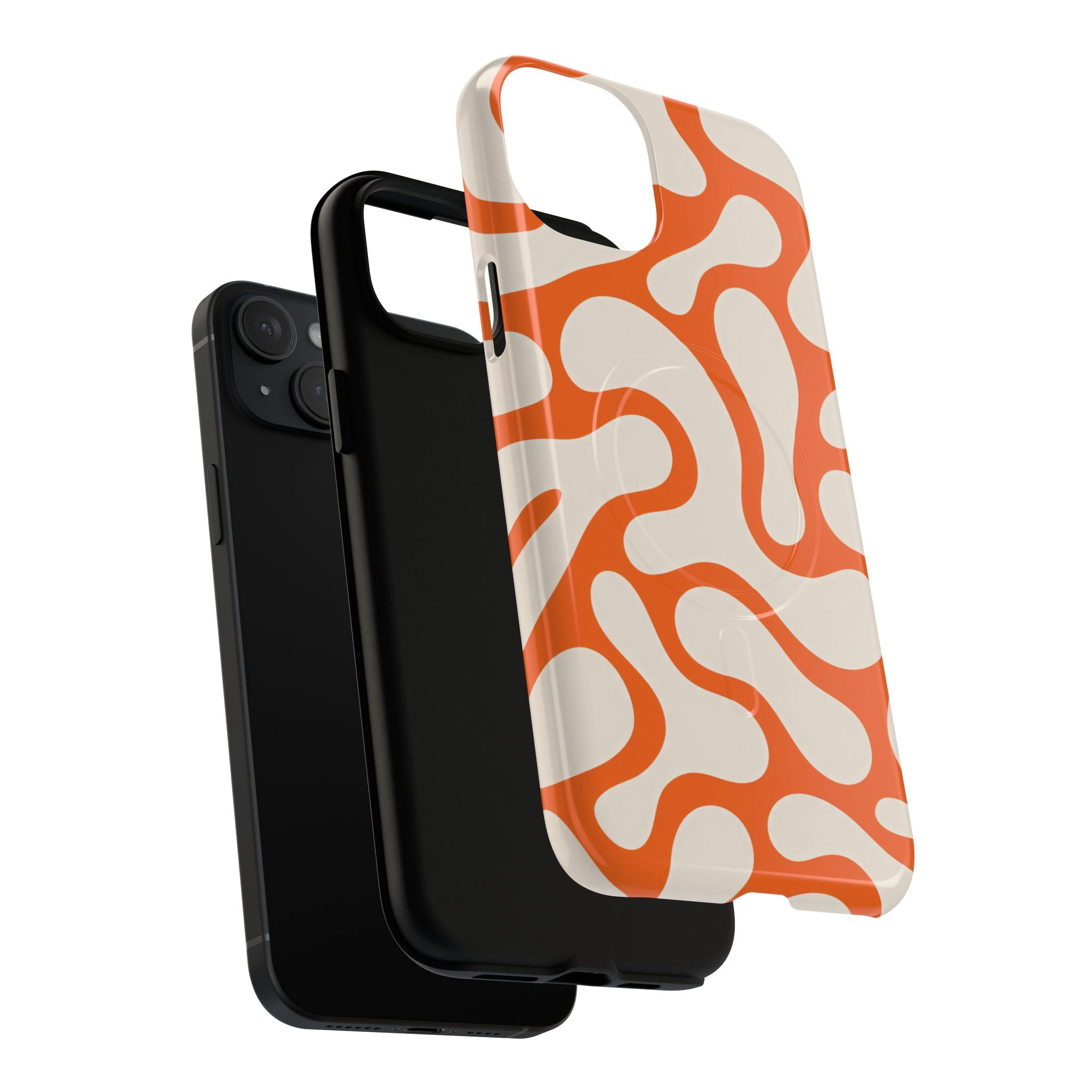 Orange Pattern Tough Magnetic Case