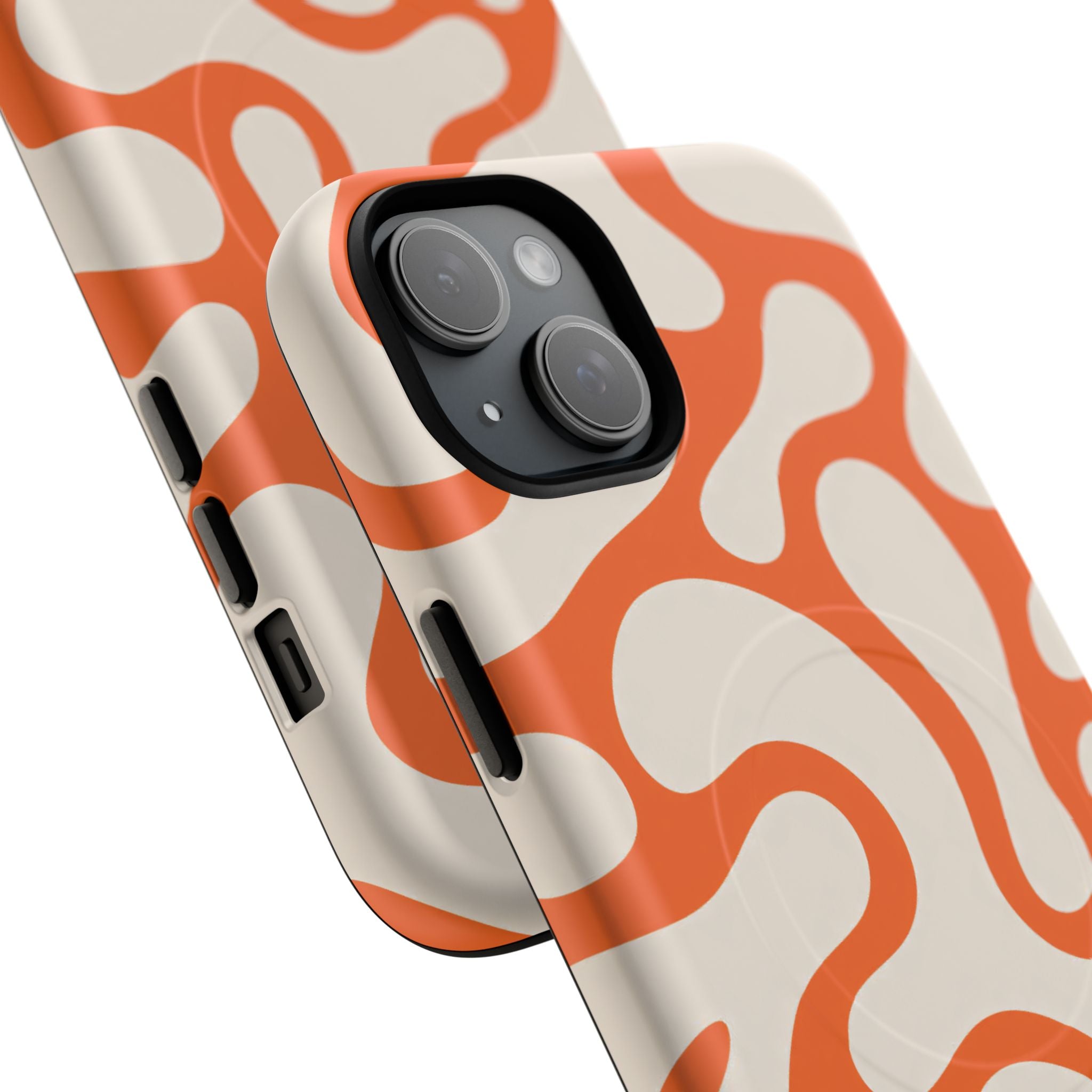 Orange Pattern Tough Magnetic Case