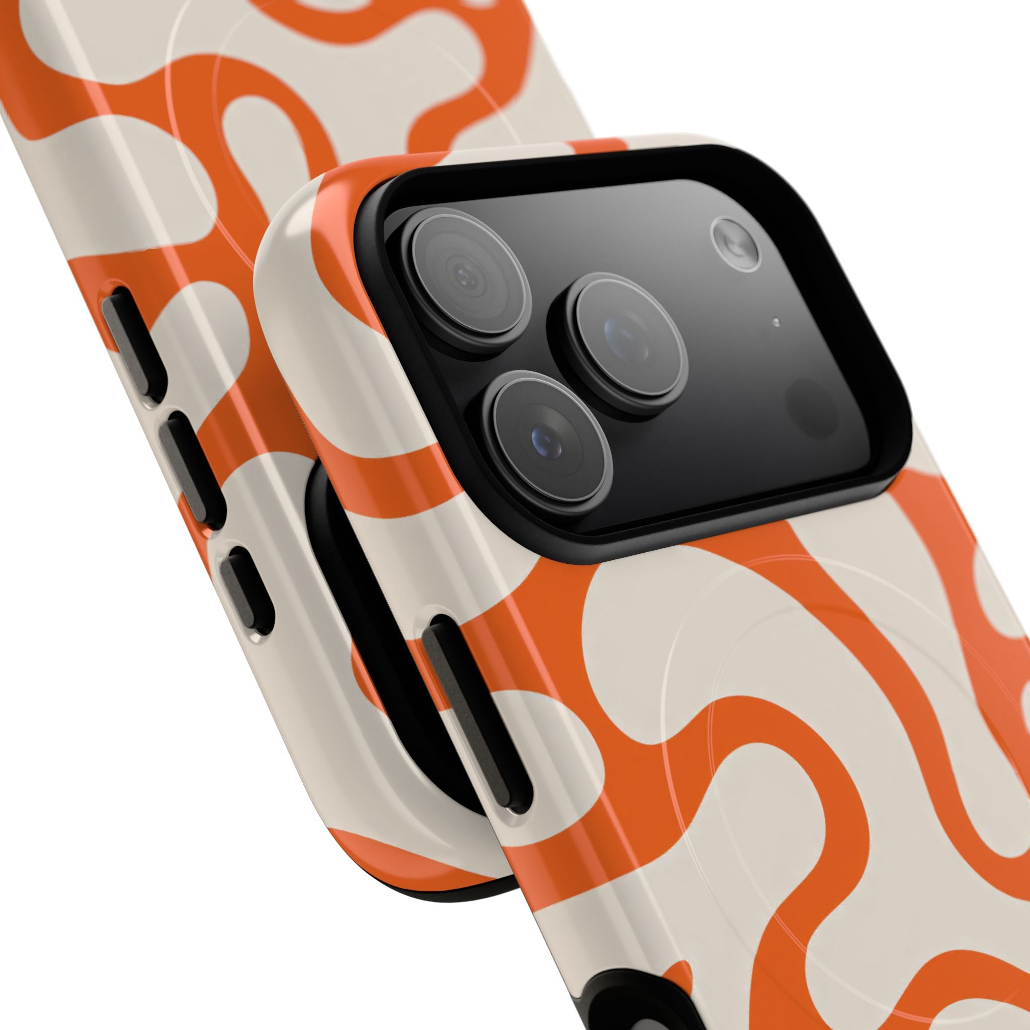 Orange Pattern Tough Magnetic Case