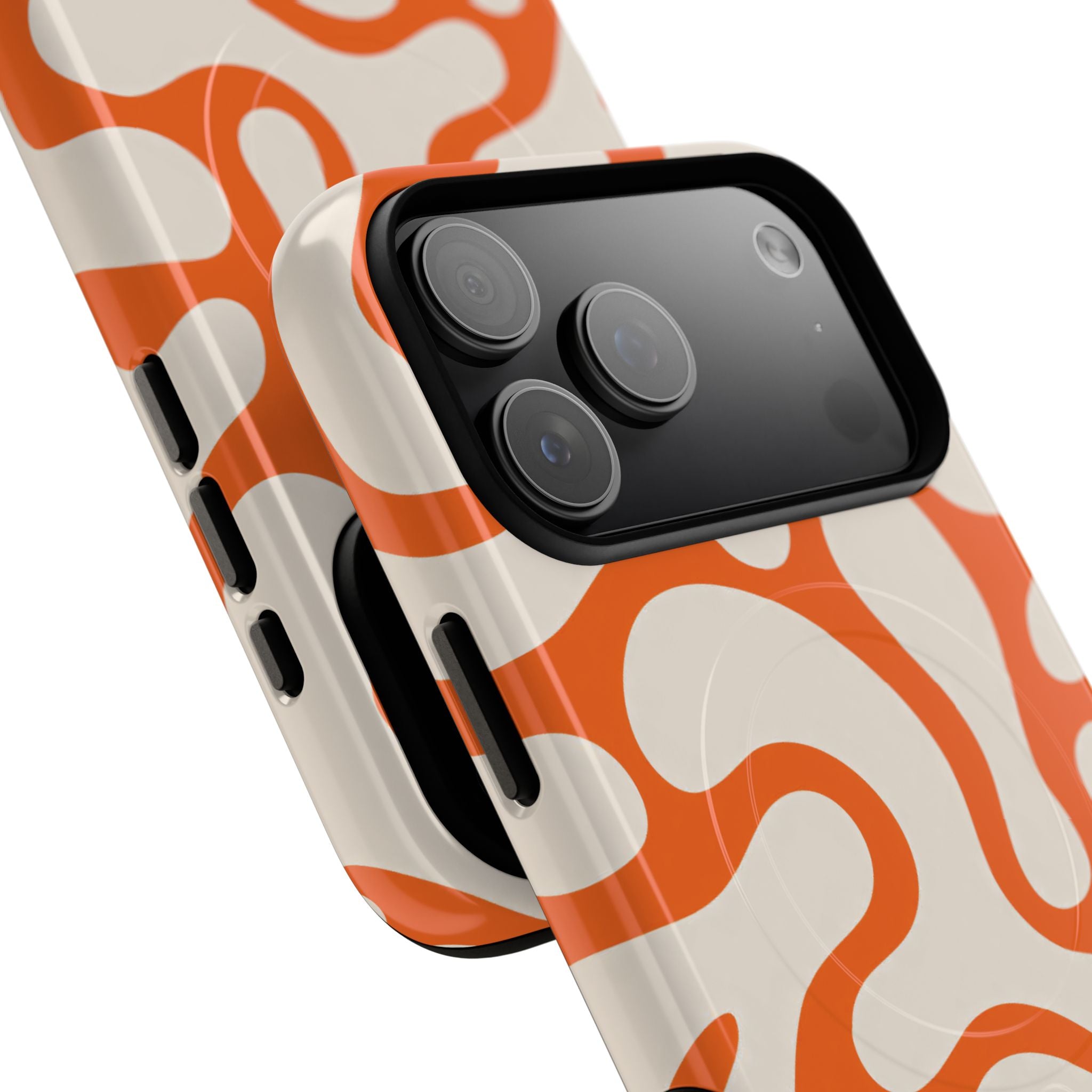 Orange Pattern Tough Magnetic Case