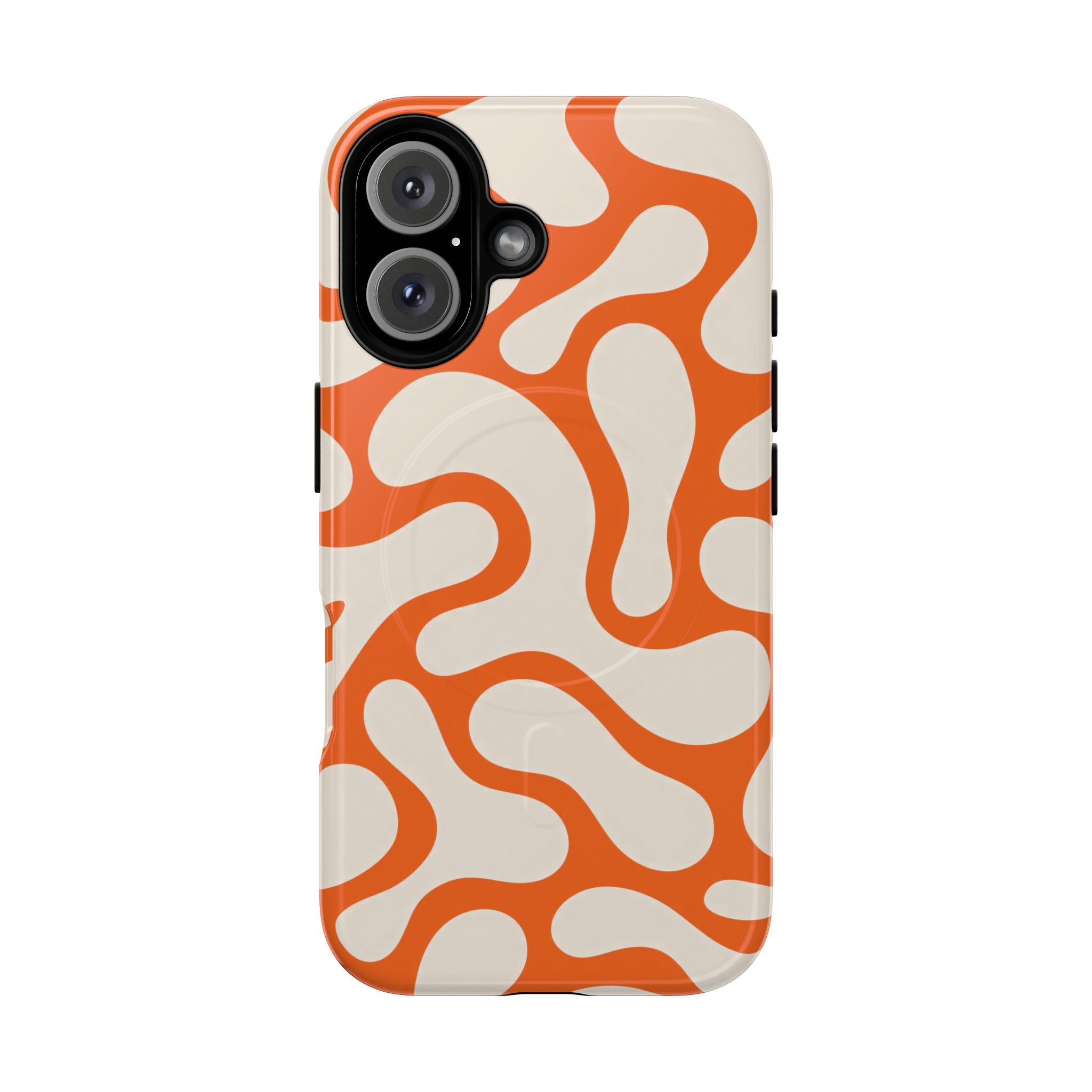 Orange Pattern Tough Magnetic Case