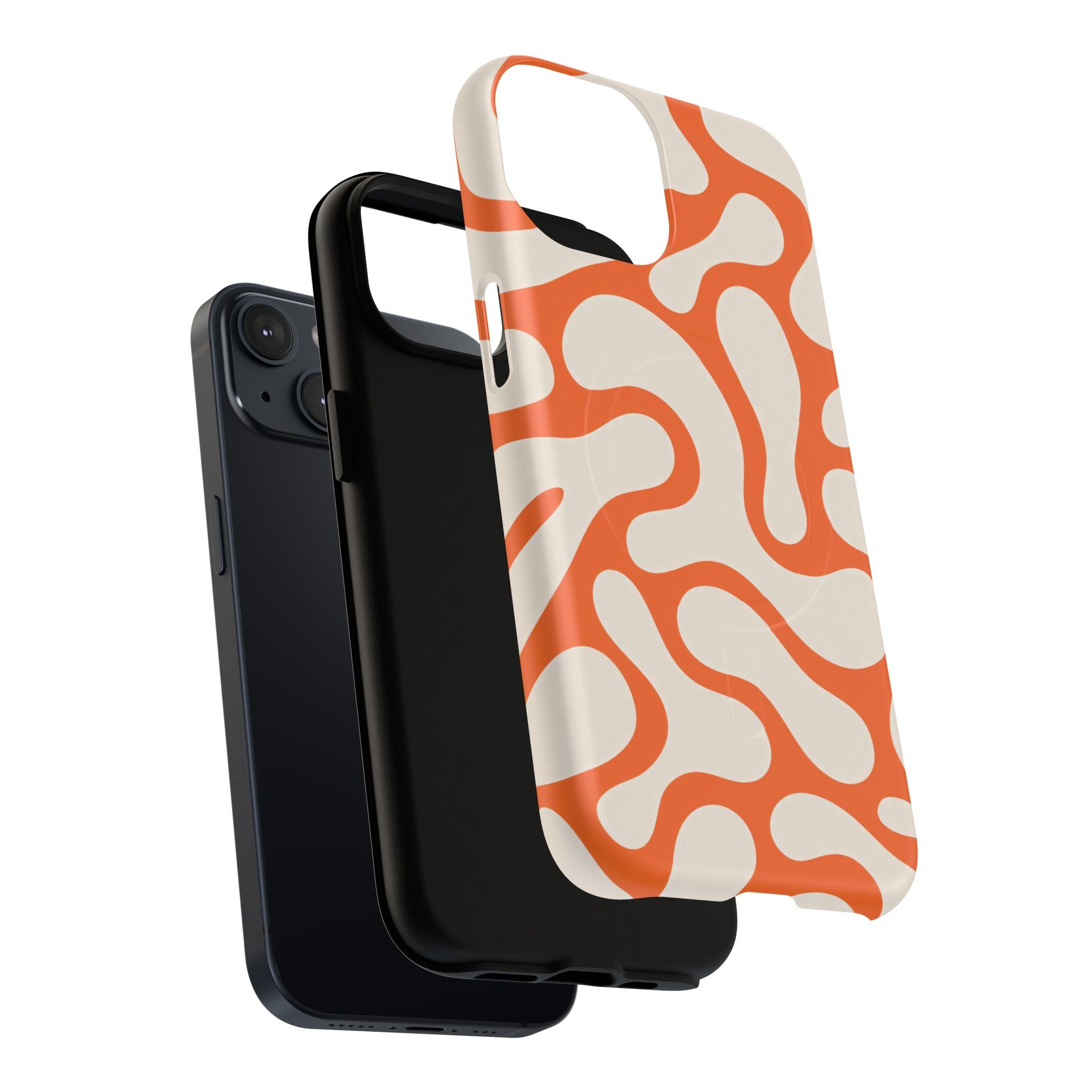 Orange Pattern Tough Magnetic Case