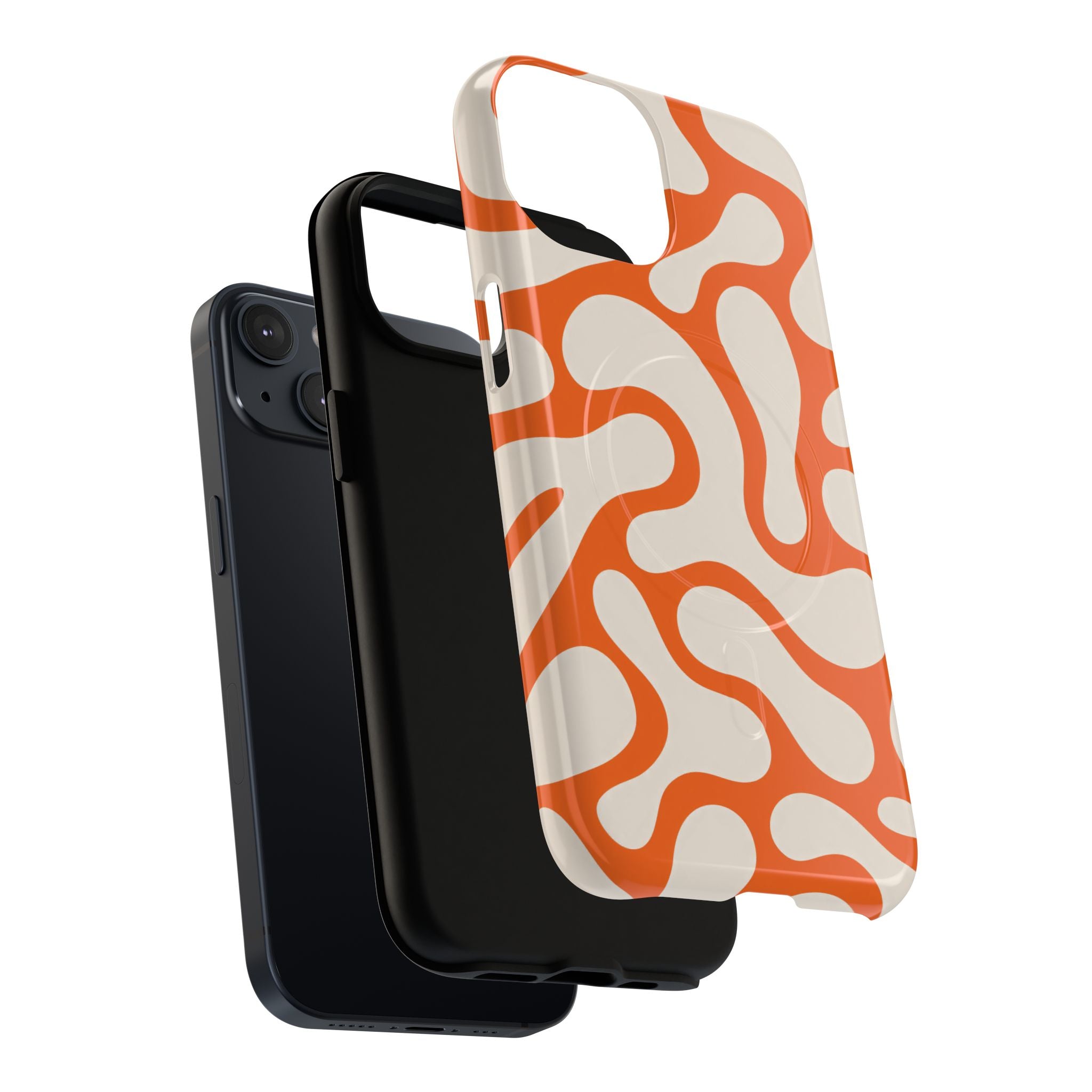 Orange Pattern Tough Magnetic Case