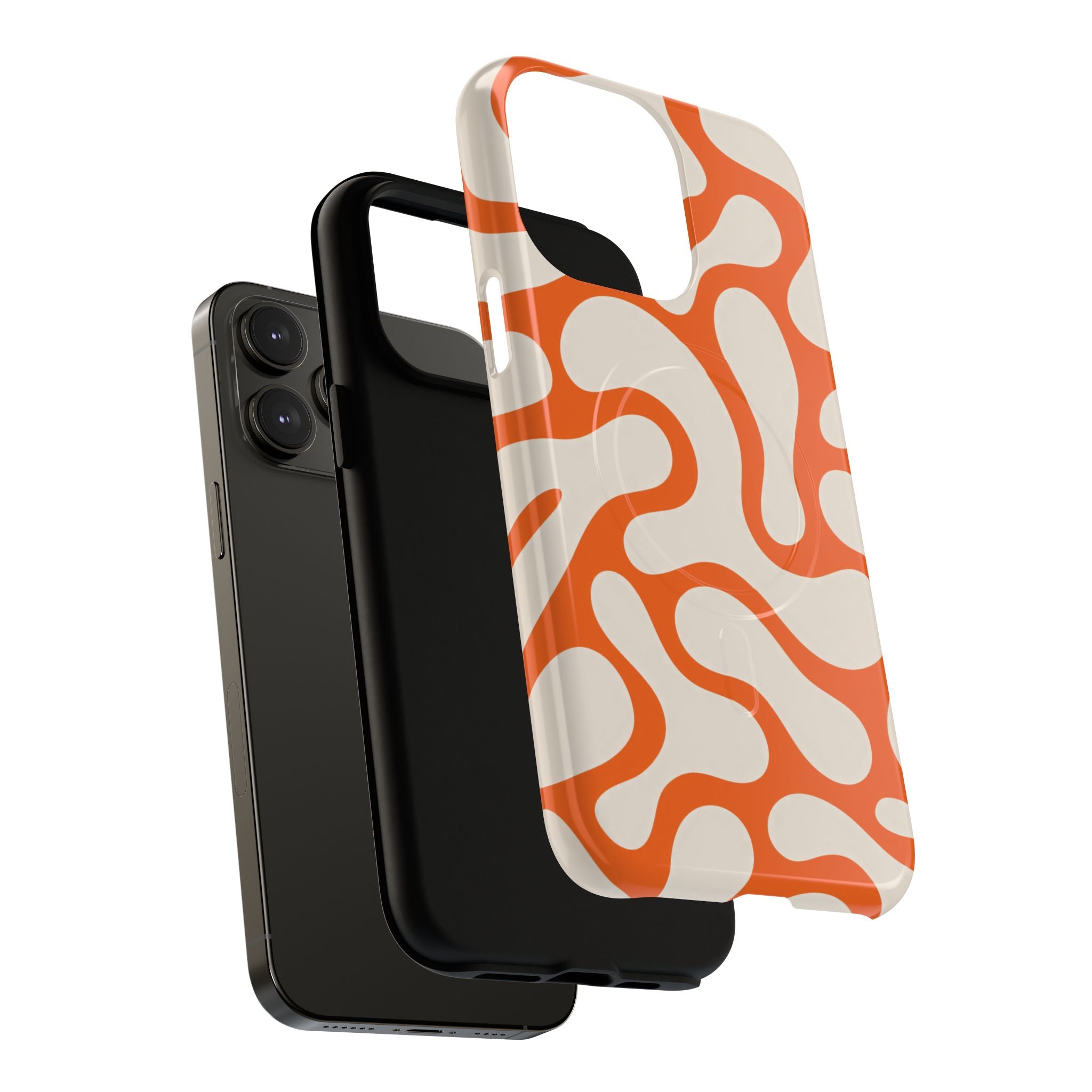 Orange Pattern Tough Magnetic Case