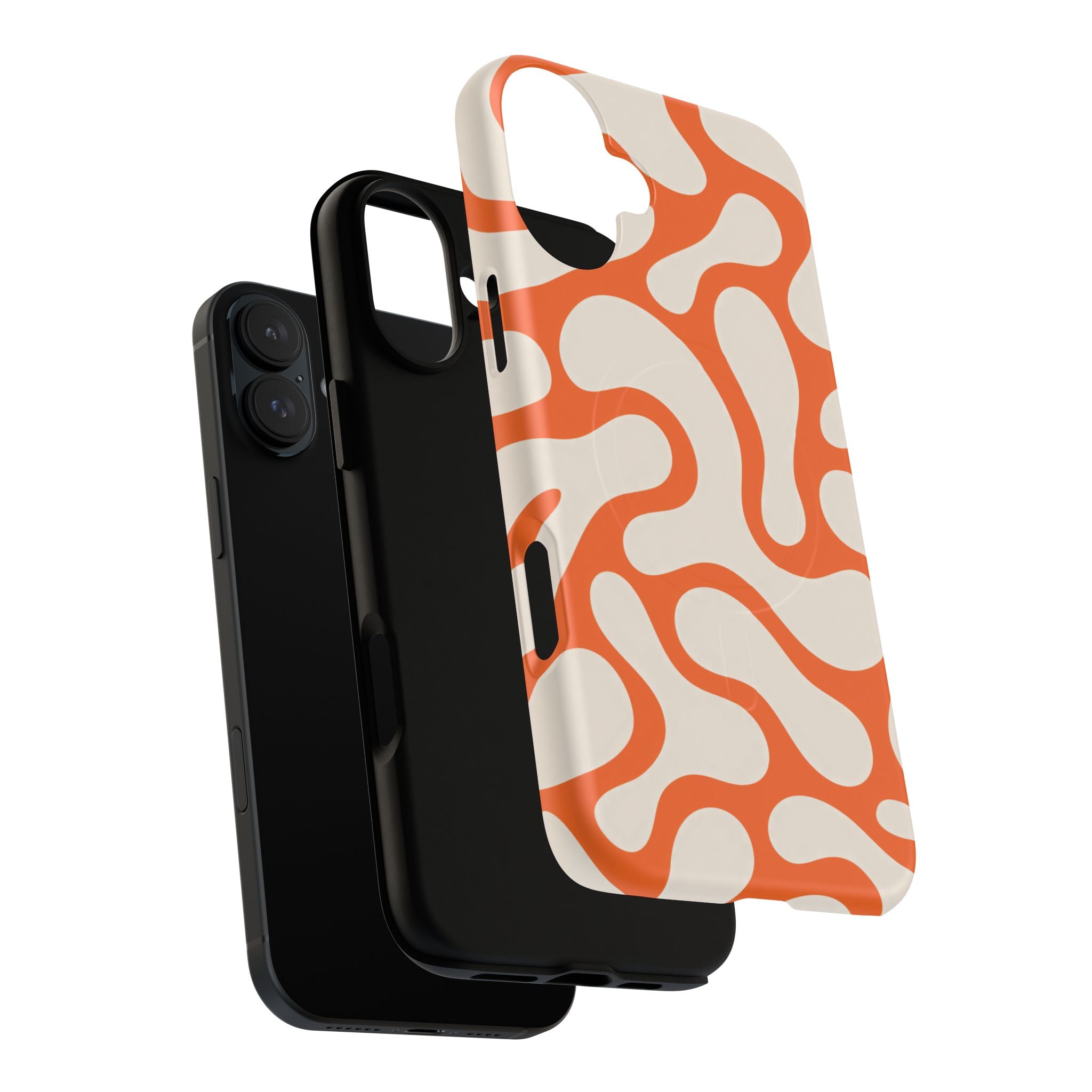 Orange Pattern Tough Magnetic Case