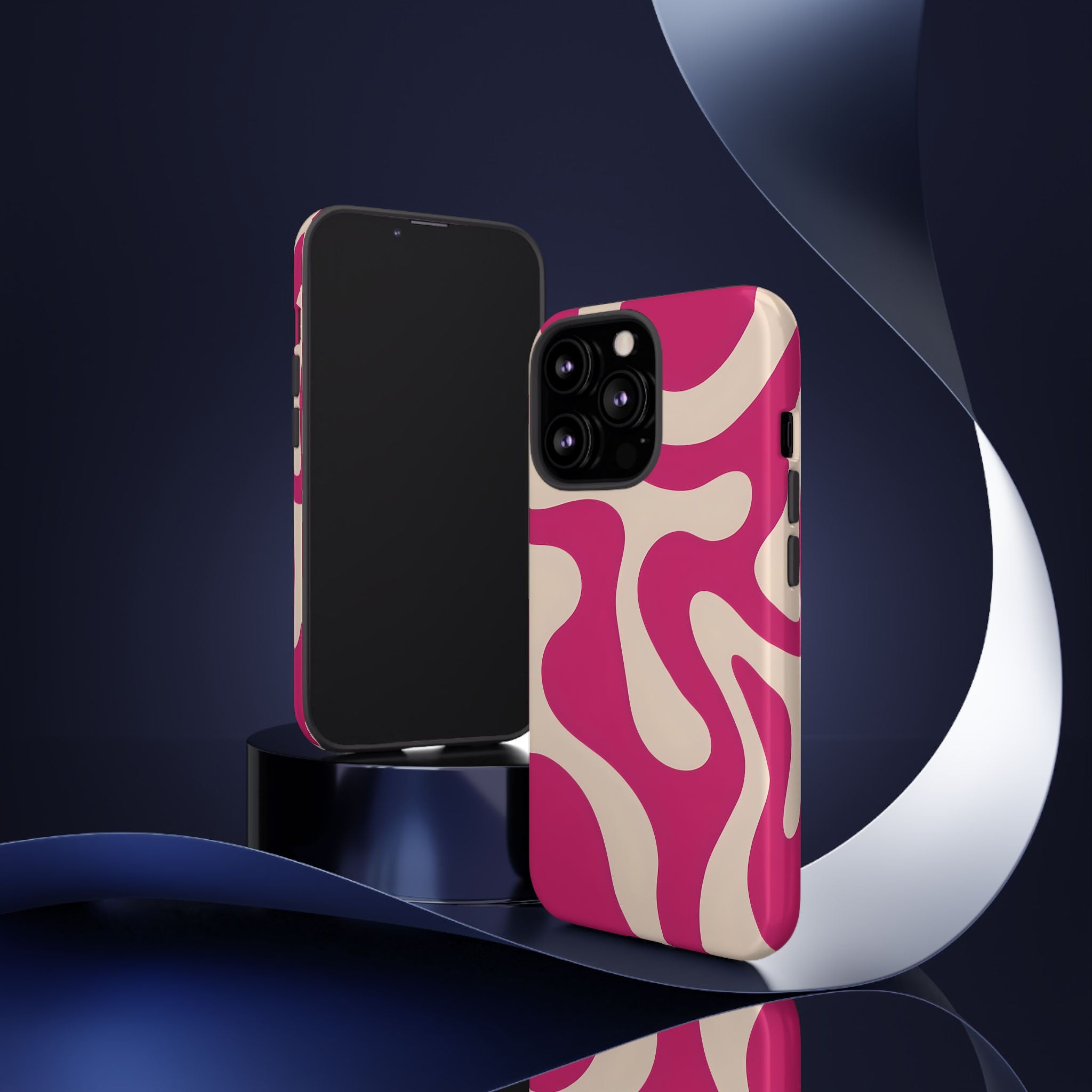 Trendy Phone Case | Tough Cases | Pink Abstract Design | Unique Gift for Her | Birthday & Holiday Accessory, Fashionable Tech Cover
