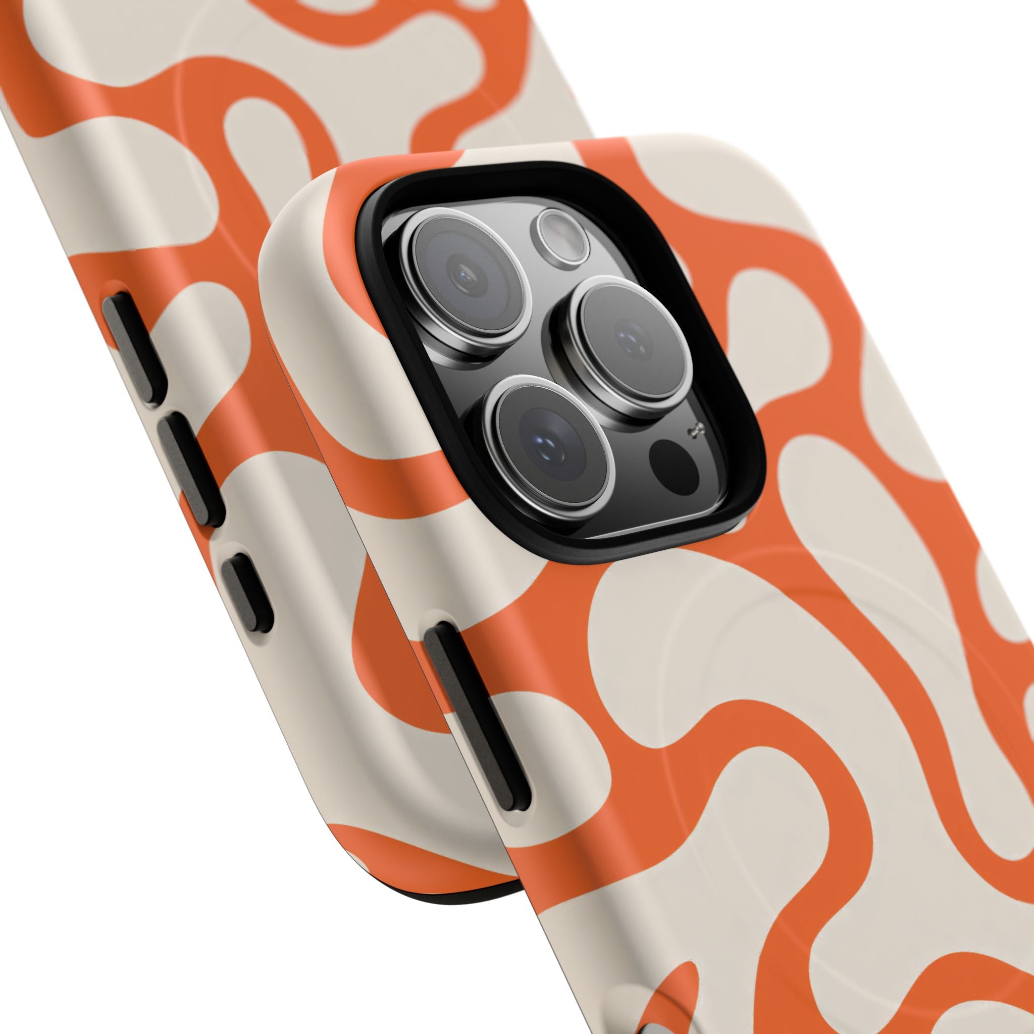 Orange Pattern Tough Magnetic Case