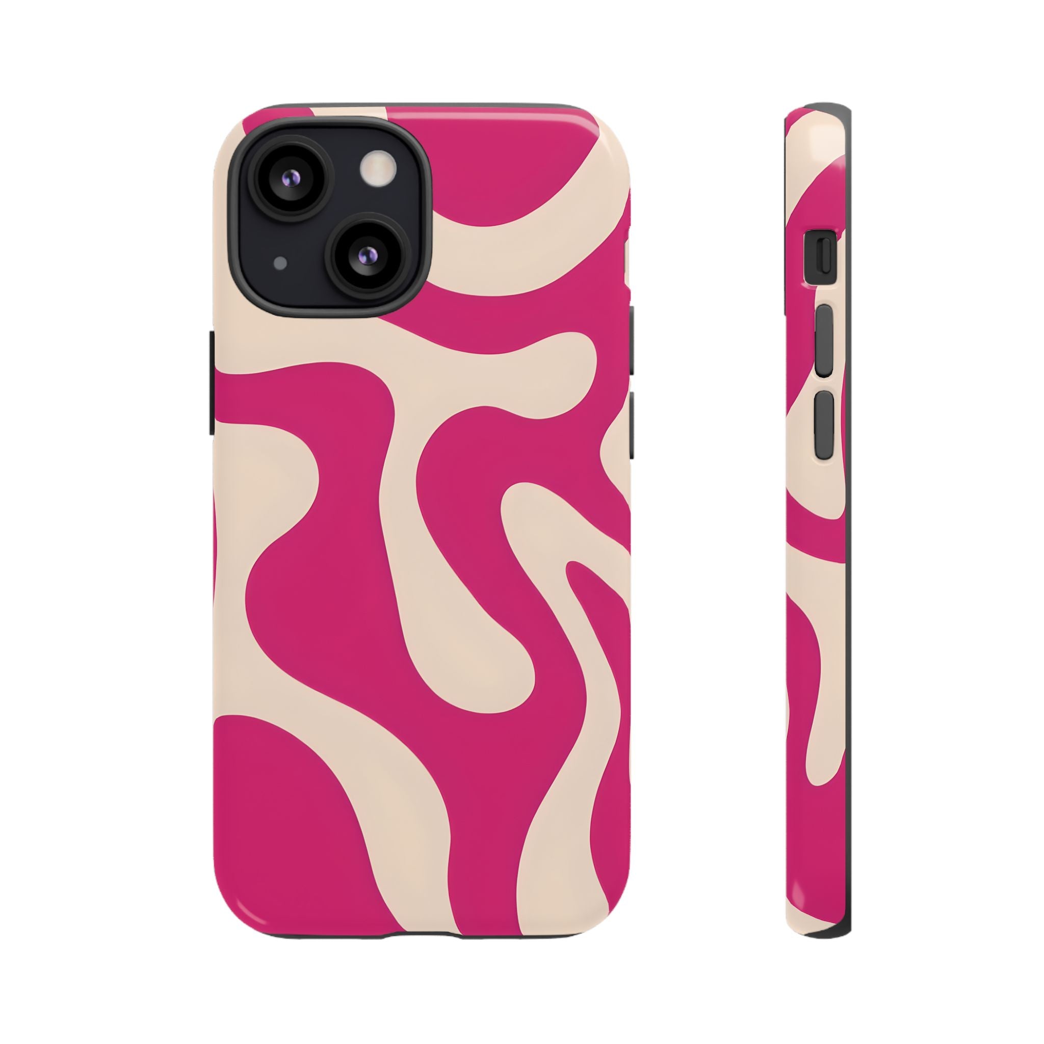 Trendy Phone Case | Tough Cases | Pink Abstract Design | Unique Gift for Her | Birthday & Holiday Accessory, Fashionable Tech Cover