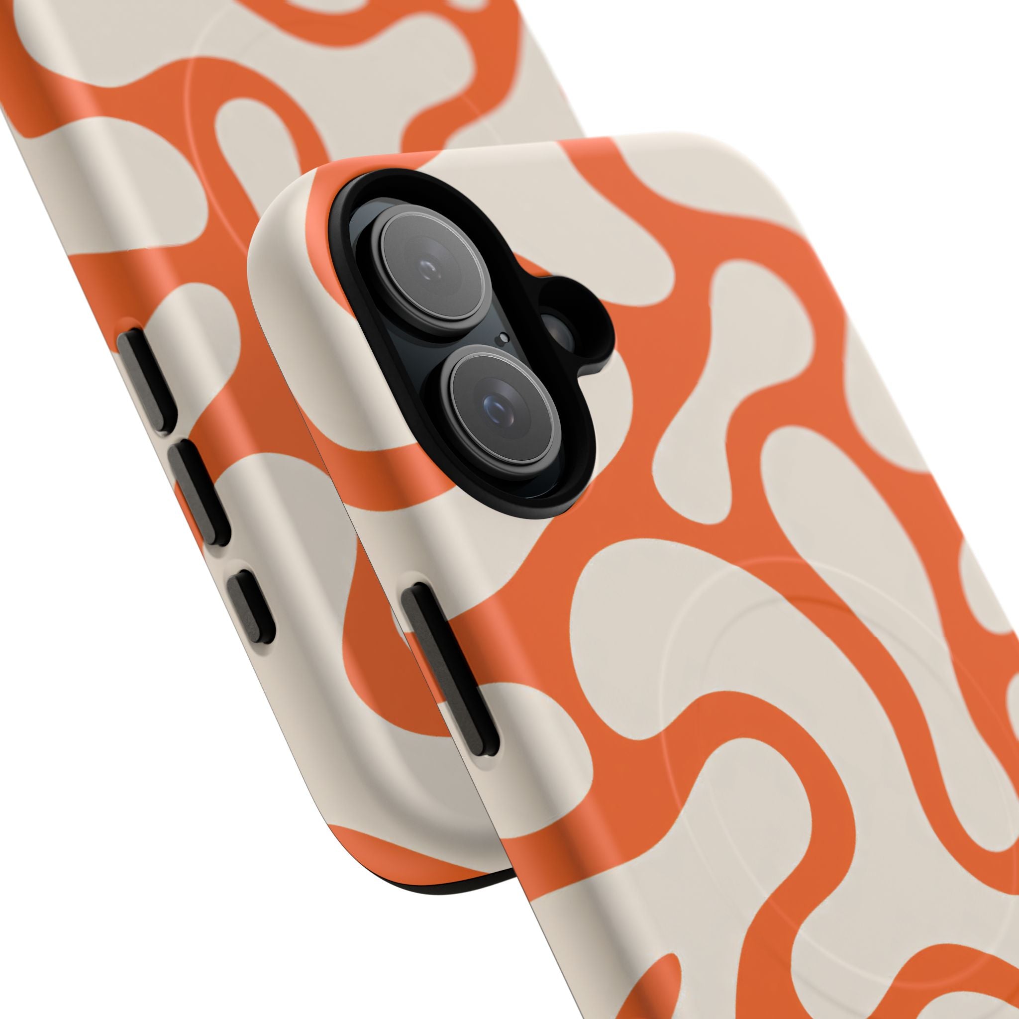 Orange Pattern Tough Magnetic Case