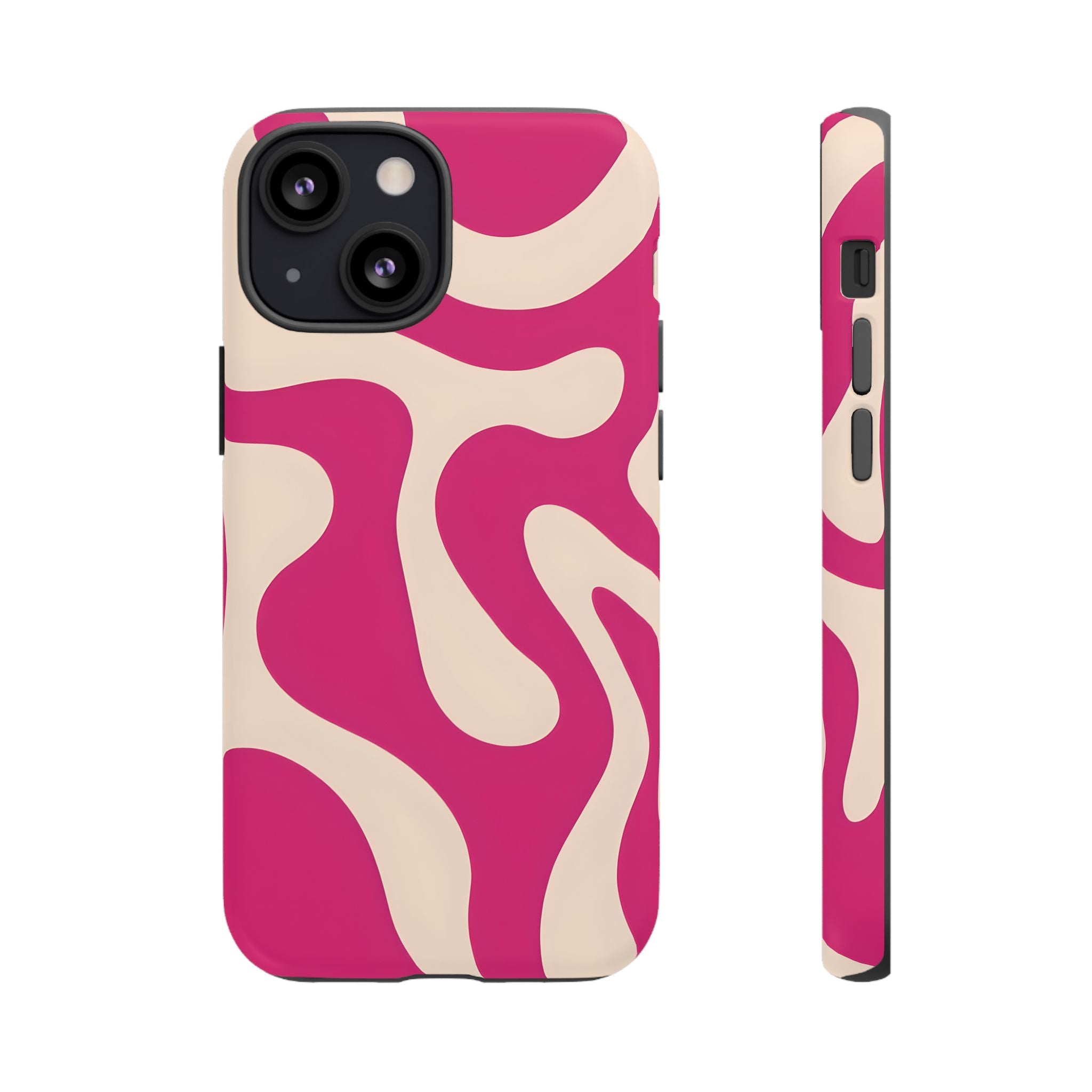 Trendy Phone Case | Tough Cases | Pink Abstract Design | Unique Gift for Her | Birthday & Holiday Accessory, Fashionable Tech Cover