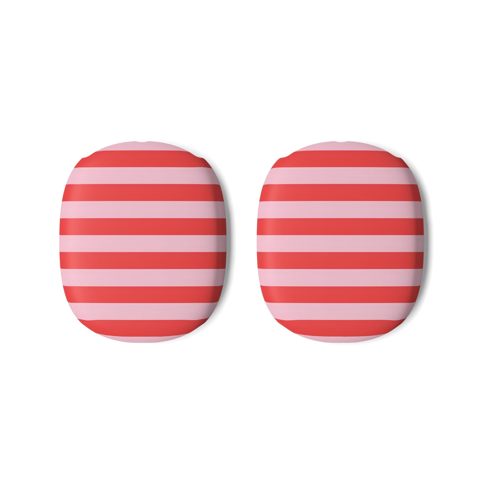 Striped Pink Red AirPod Max Ear Cushions - Protective Headphone Covers