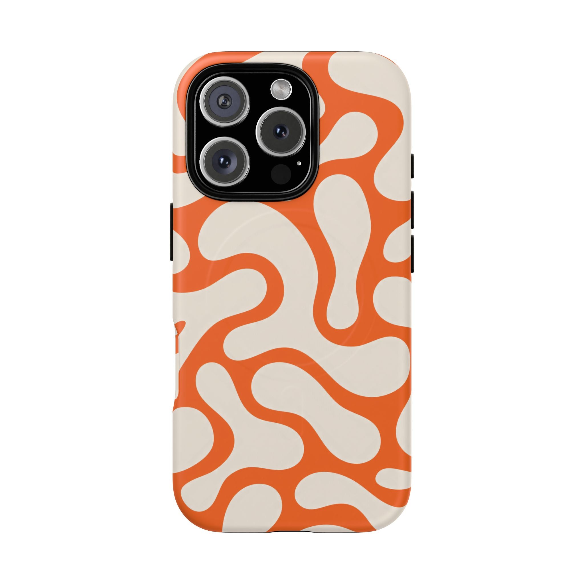 Orange Pattern Tough Magnetic Case