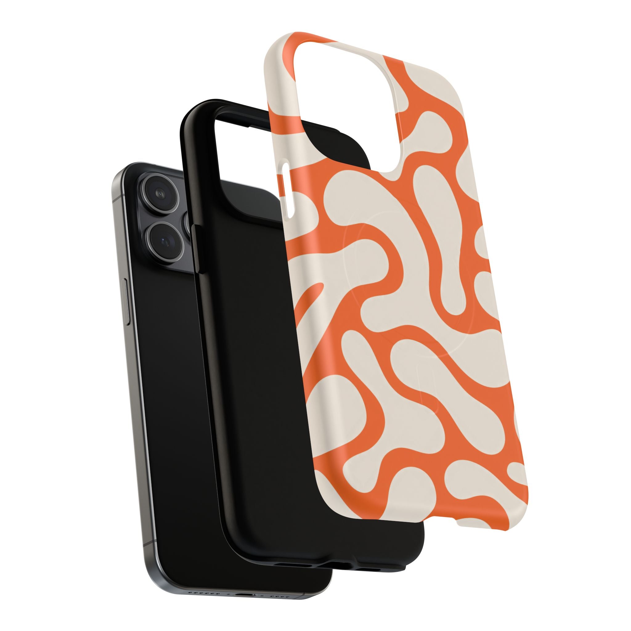 Orange Pattern Tough Magnetic Case