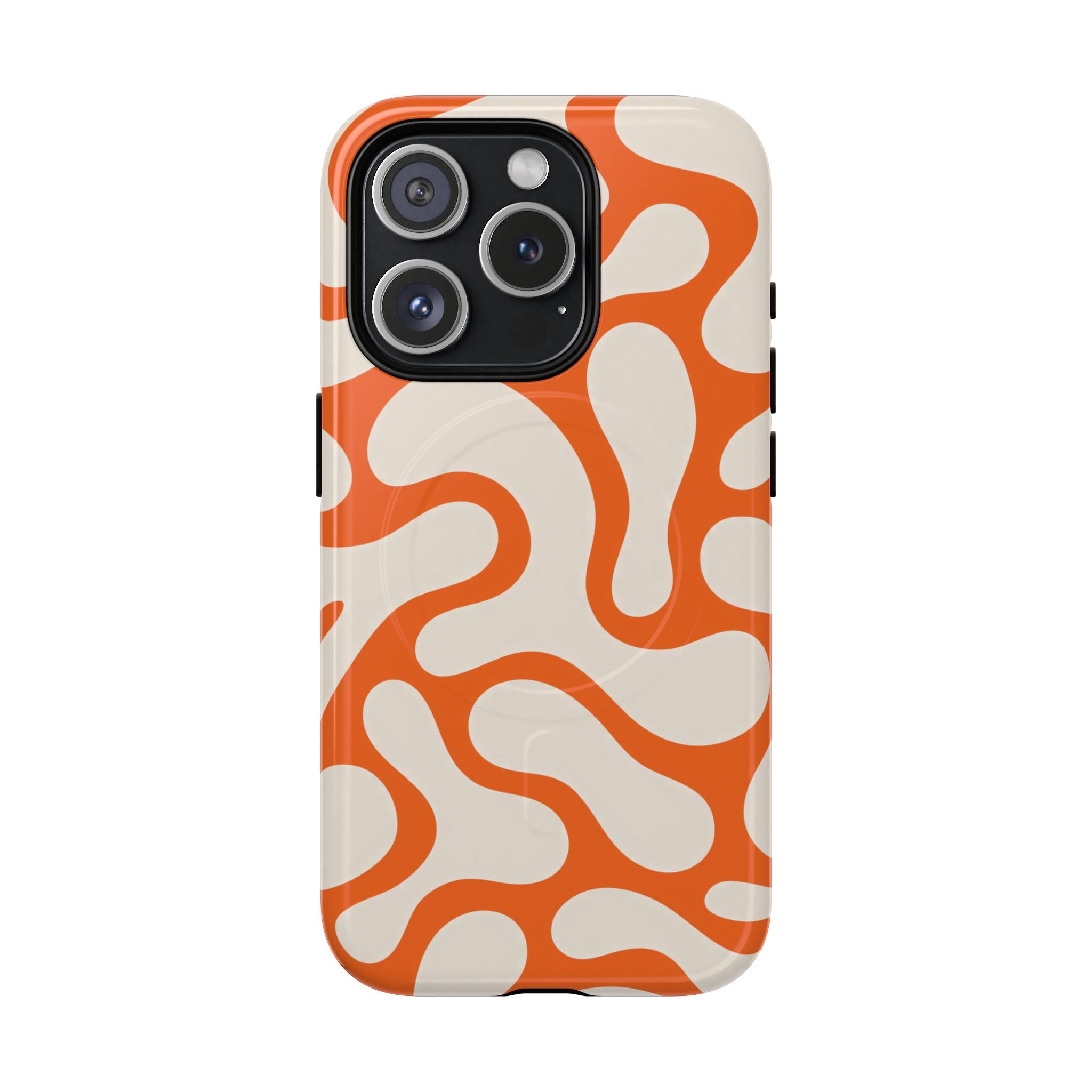 Orange Pattern Tough Magnetic Case