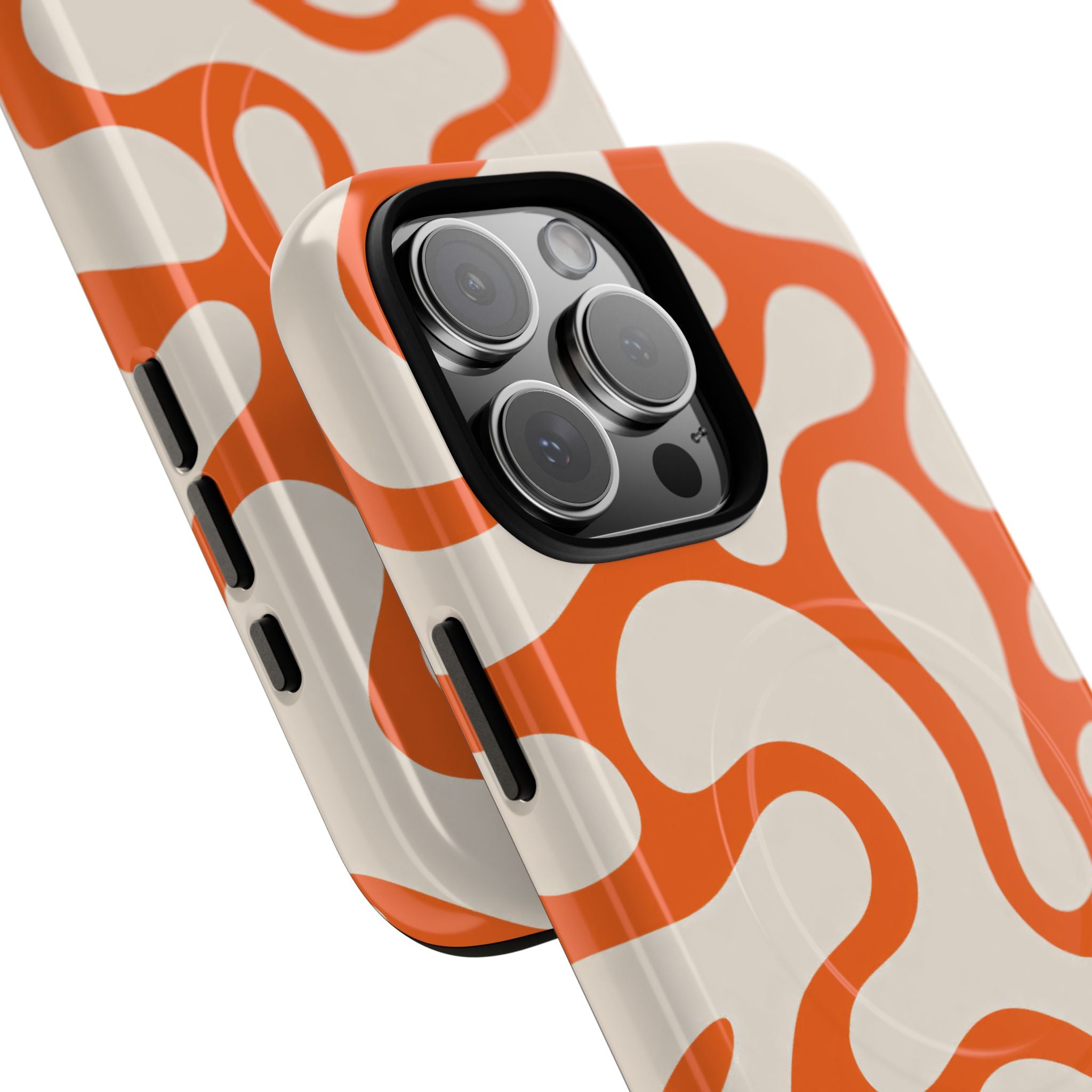 Orange Pattern Tough Magnetic Case