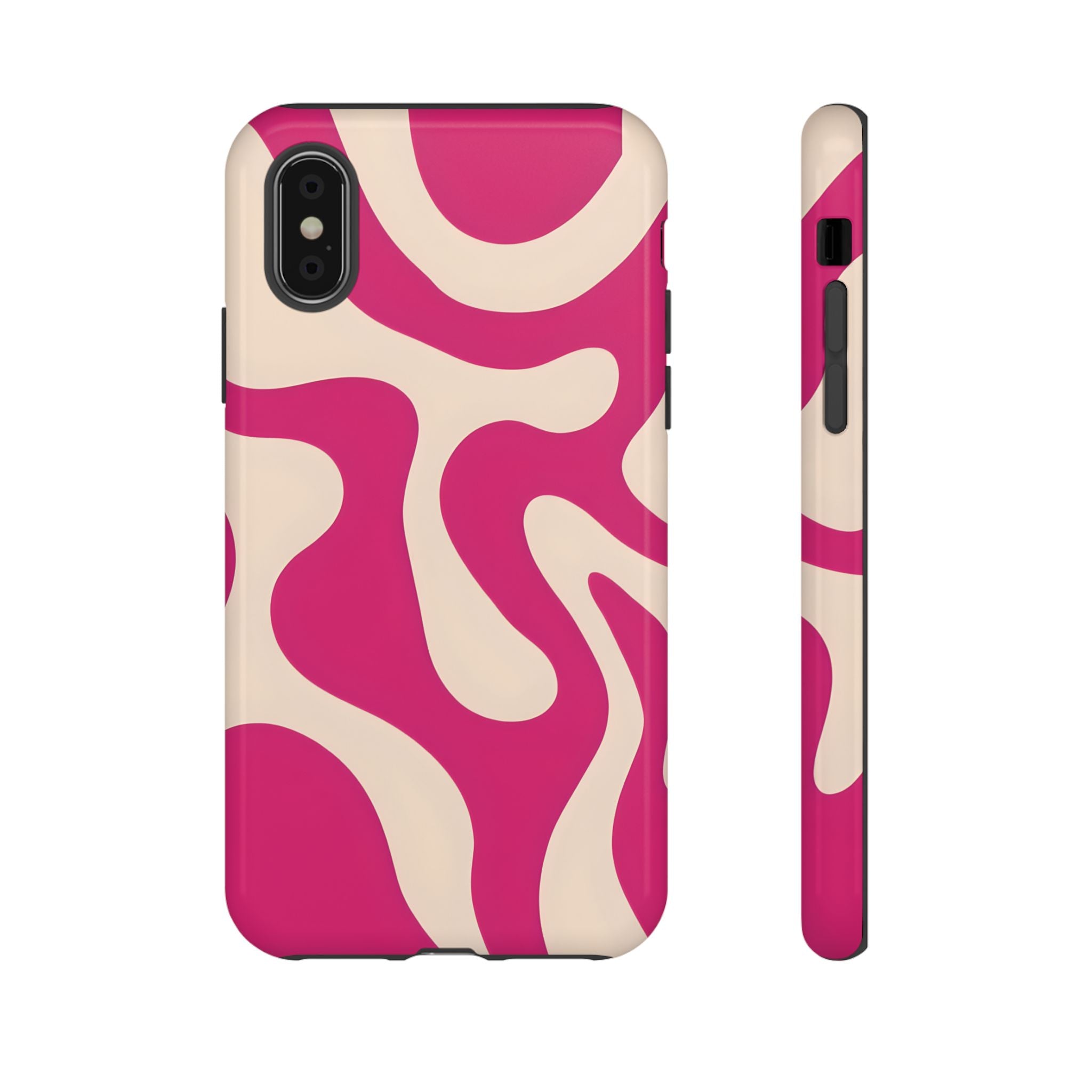 Trendy Phone Case | Tough Cases | Pink Abstract Design | Unique Gift for Her | Birthday & Holiday Accessory, Fashionable Tech Cover