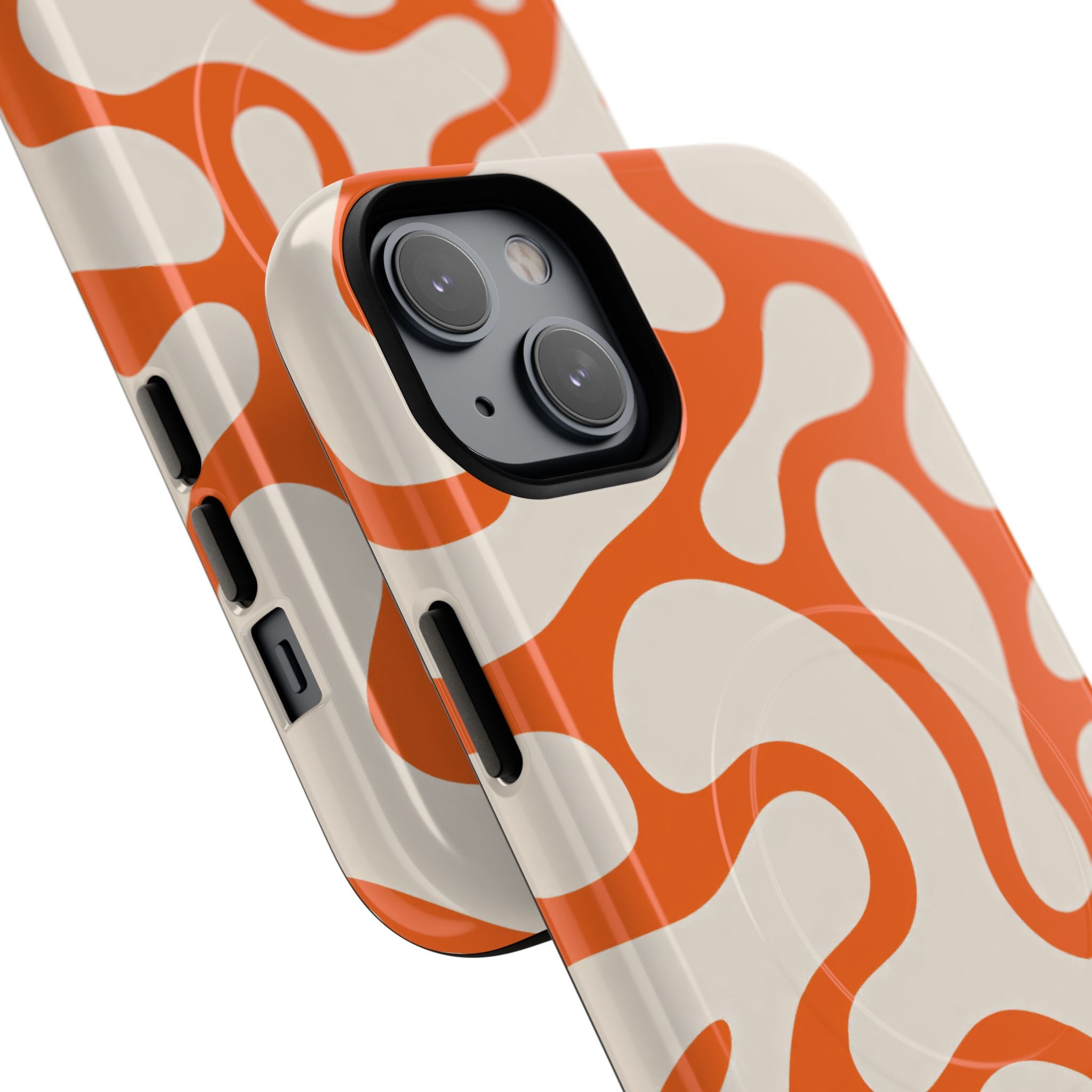 Orange Pattern Tough Magnetic Case