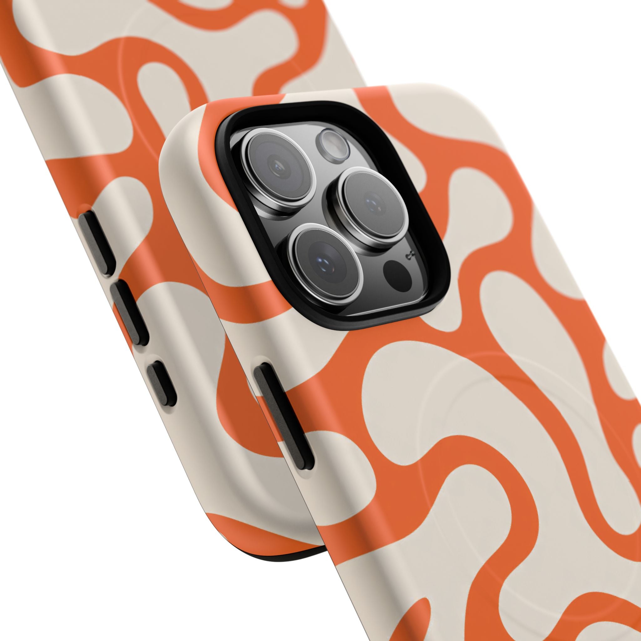 Orange Pattern Tough Magnetic Case