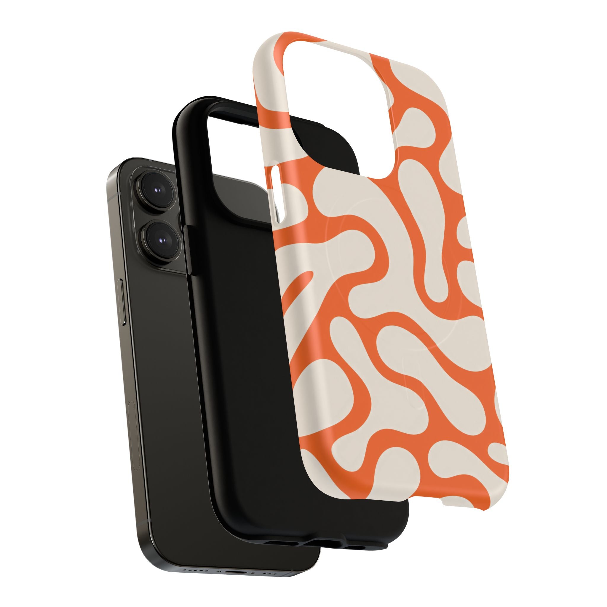Orange Pattern Tough Magnetic Case