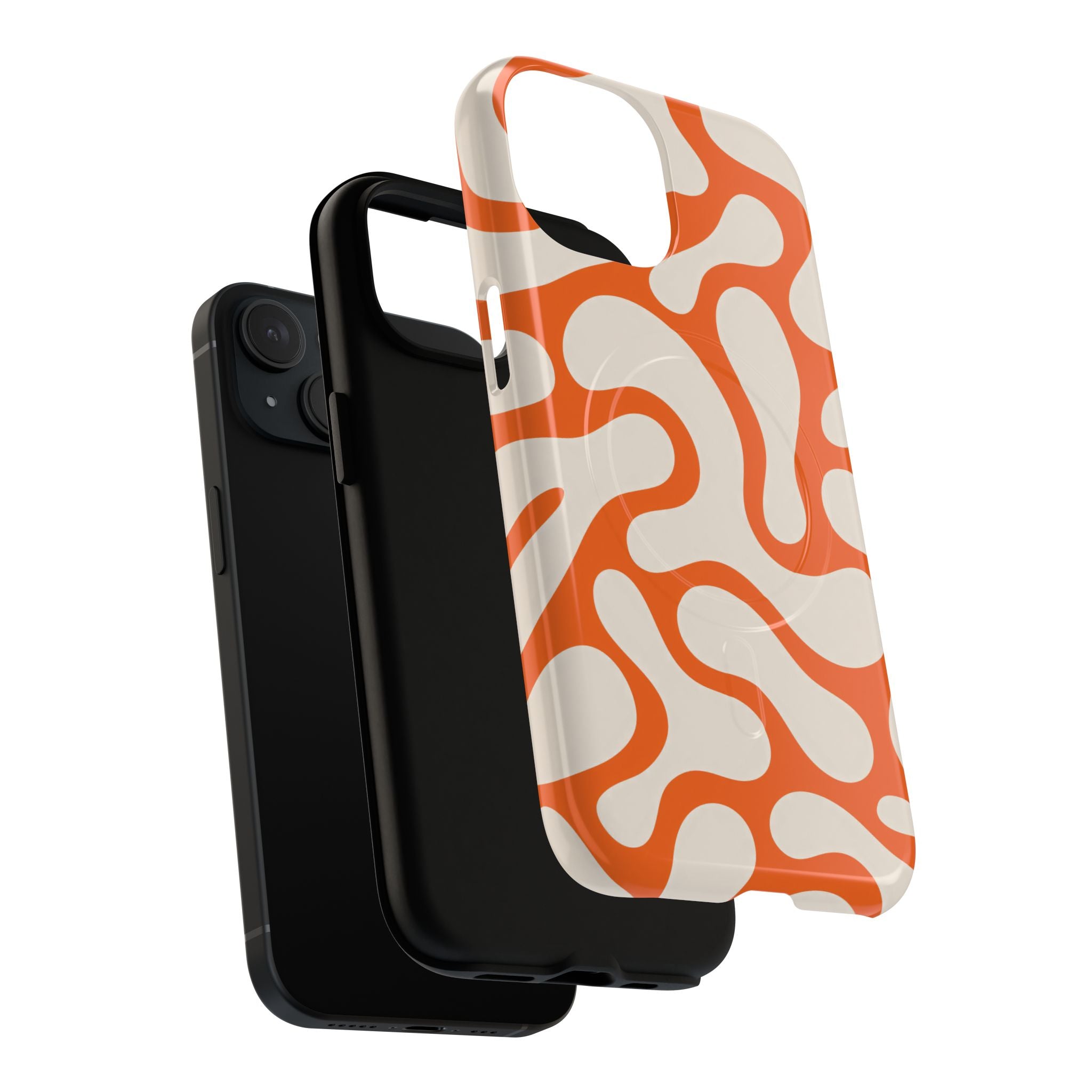 Orange Pattern Tough Magnetic Case