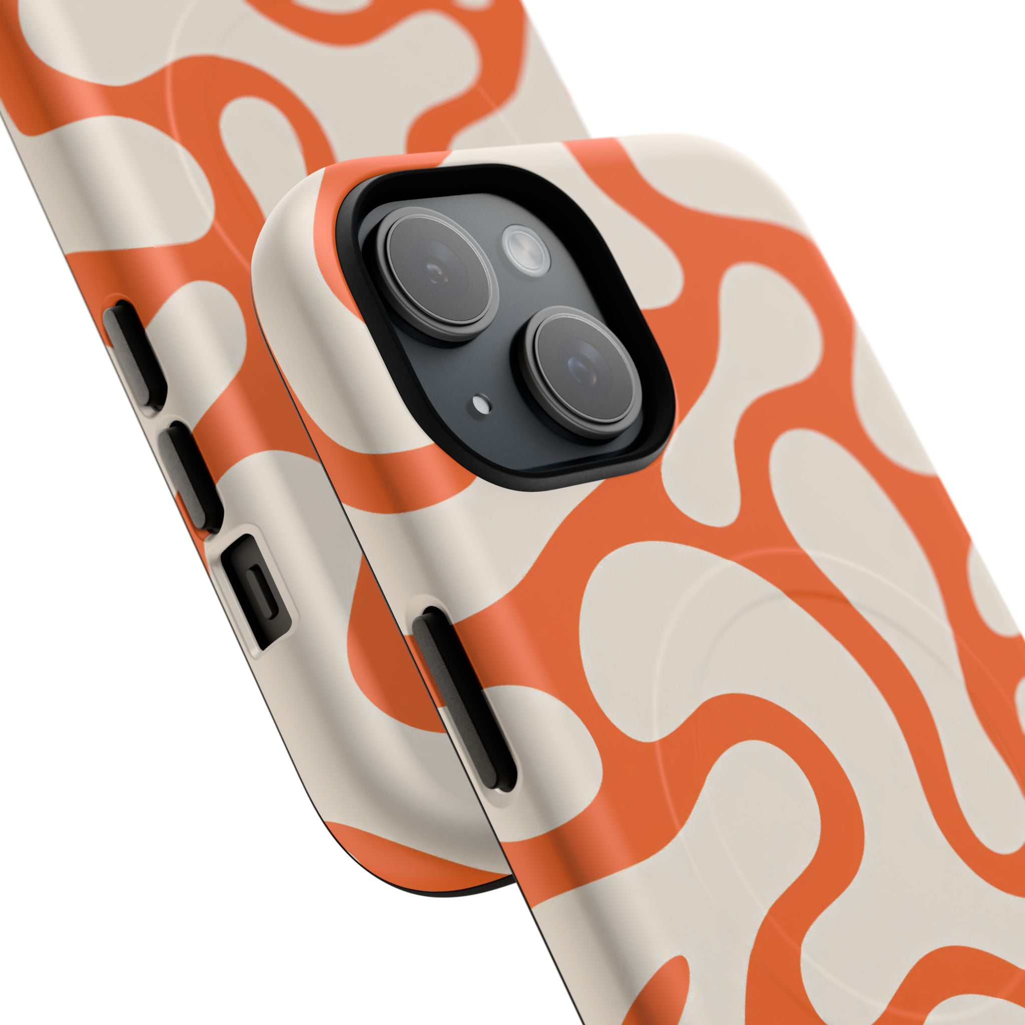 Orange Pattern Tough Magnetic Case
