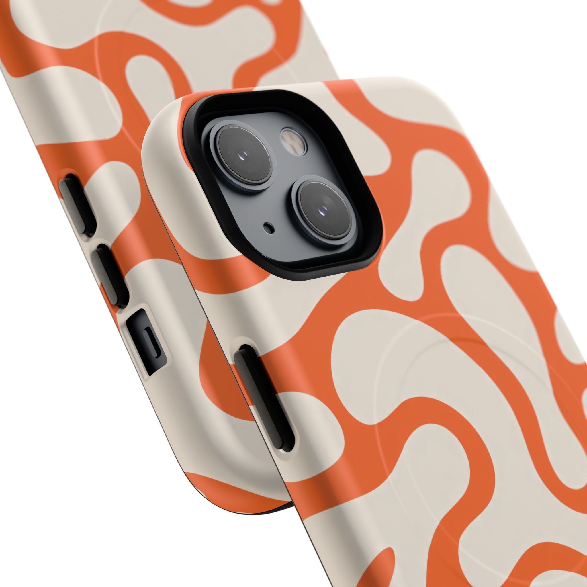 Orange Pattern Tough Magnetic Case