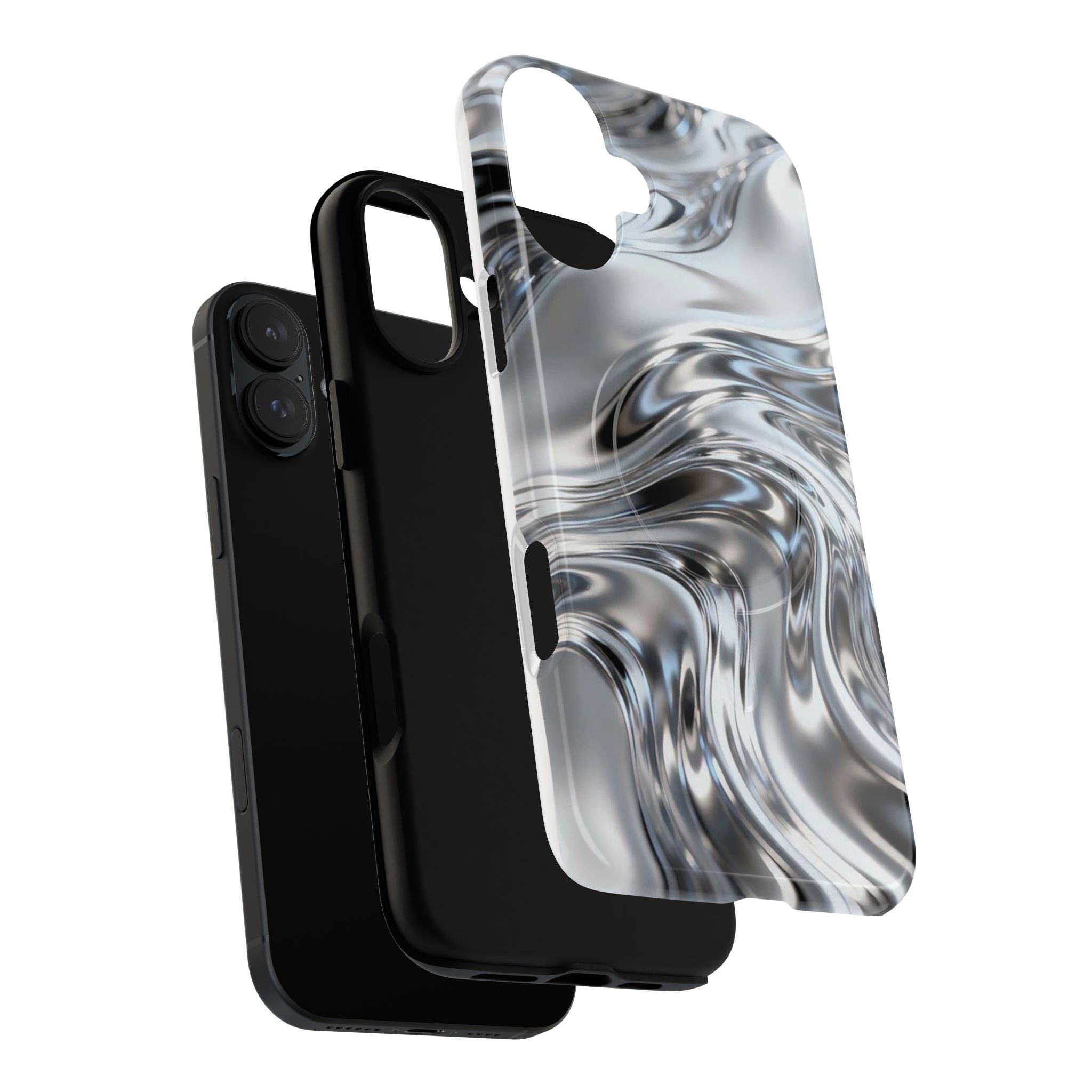 Mirror Gradient Tough Magnetic Case — Reflective Magnetic Phone Cover