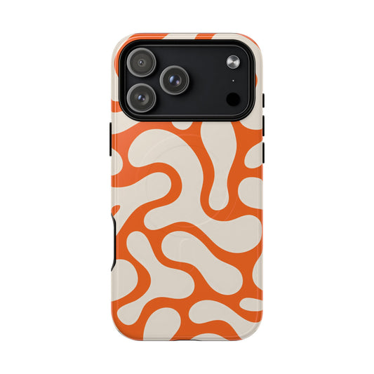 Orange Pattern Tough Magnetic Case