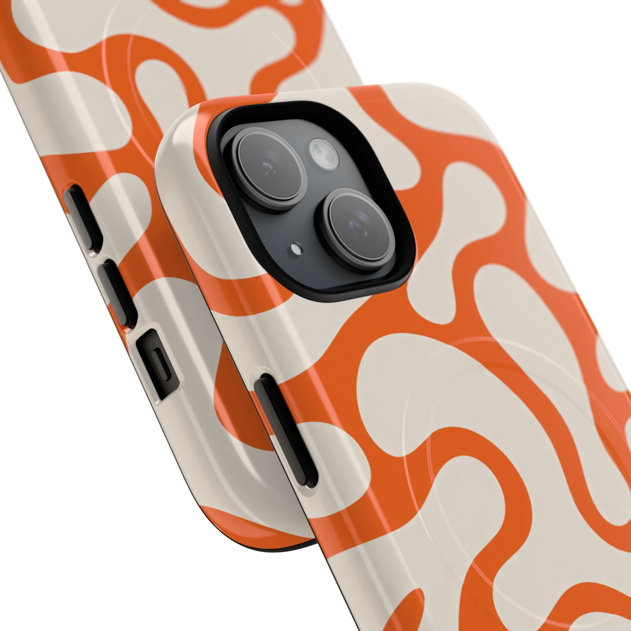 Orange Pattern Tough Magnetic Case