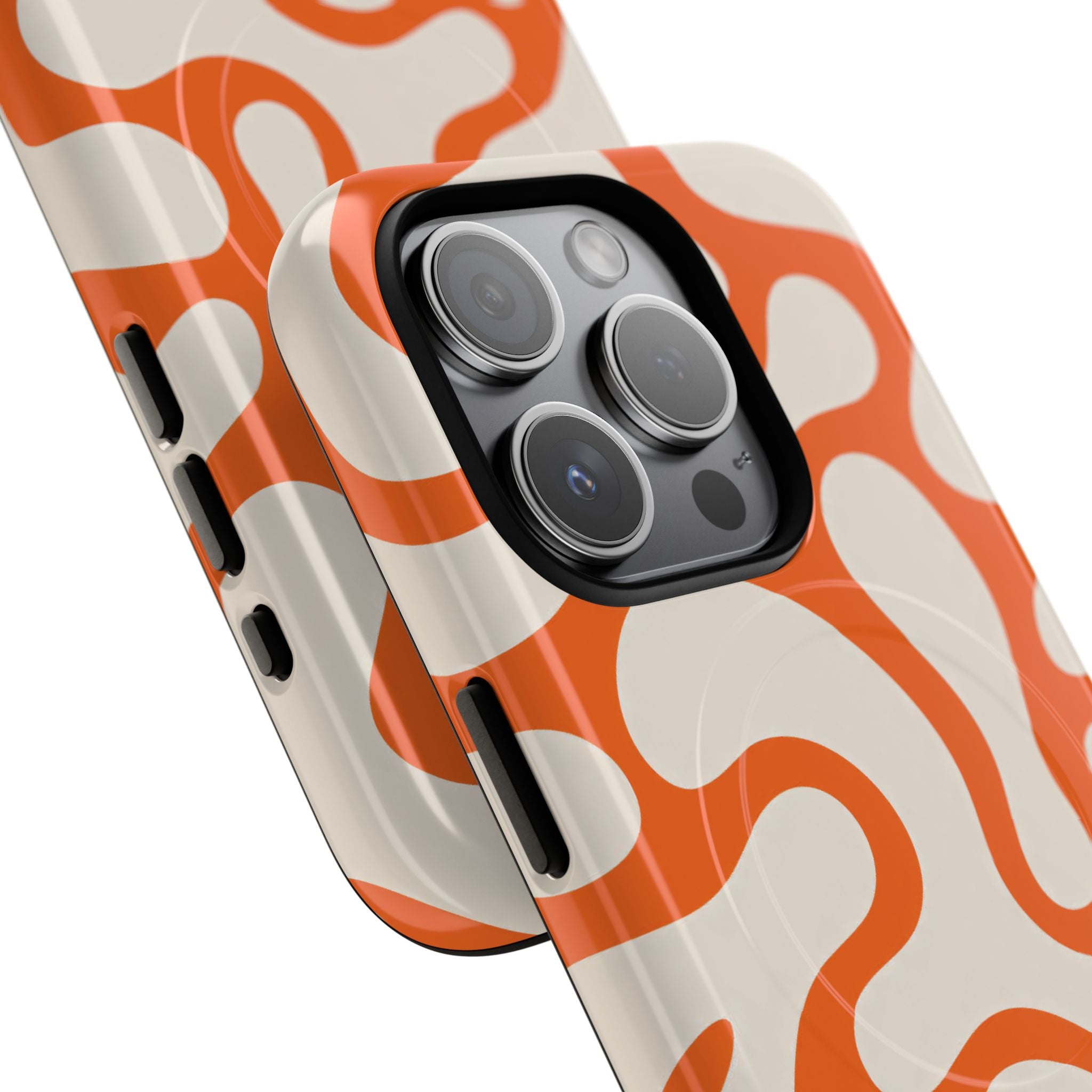 Orange Pattern Tough Magnetic Case