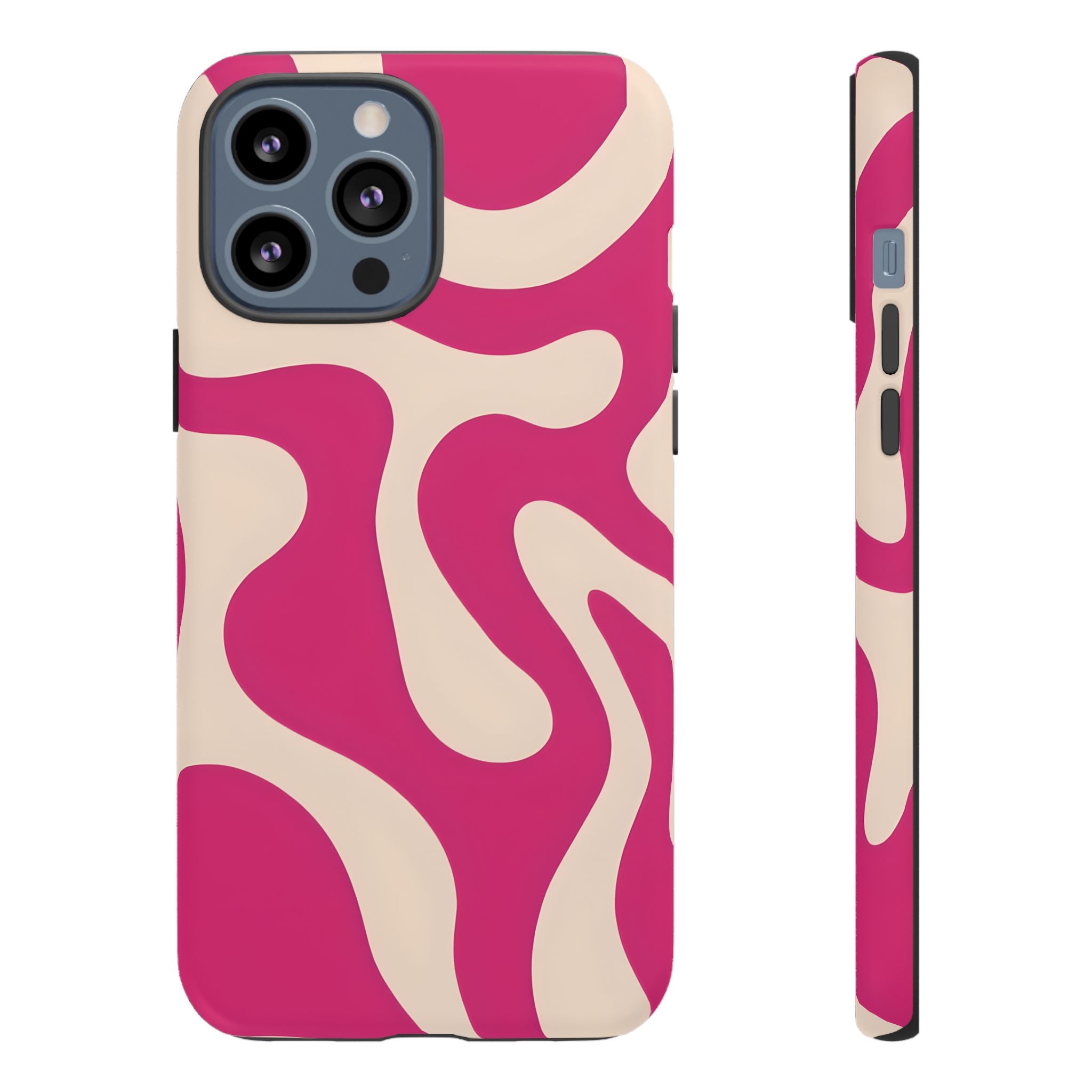 Trendy Phone Case | Tough Cases | Pink Abstract Design | Unique Gift for Her | Birthday & Holiday Accessory, Fashionable Tech Cover