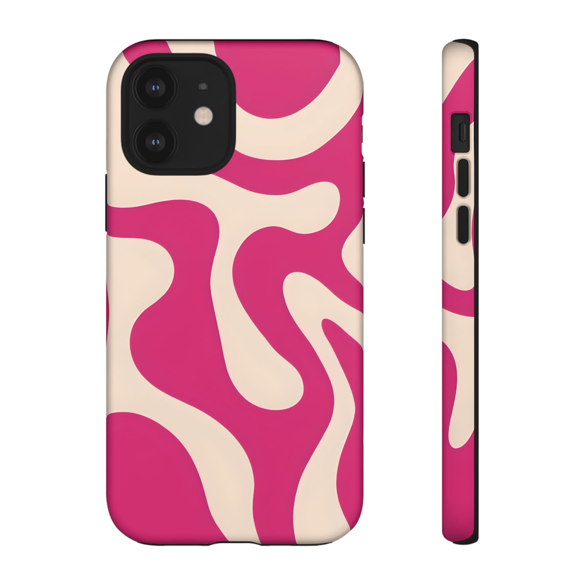 Trendy Phone Case | Tough Cases | Pink Abstract Design | Unique Gift for Her | Birthday & Holiday Accessory, Fashionable Tech Cover