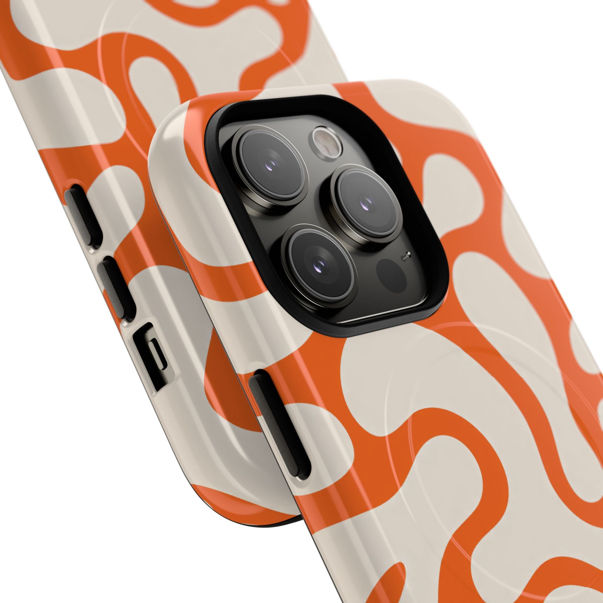 Orange Pattern Tough Magnetic Case