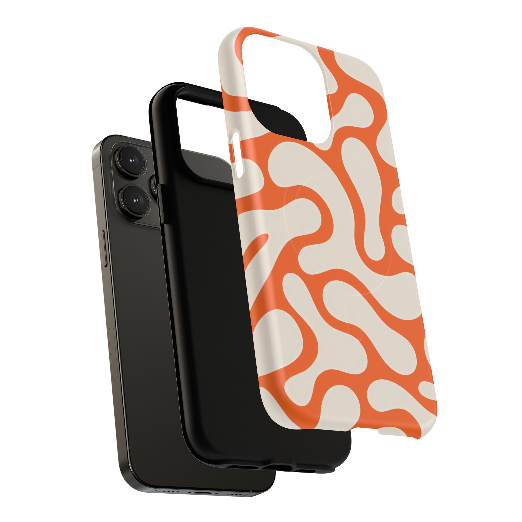 Orange Pattern Tough Magnetic Case