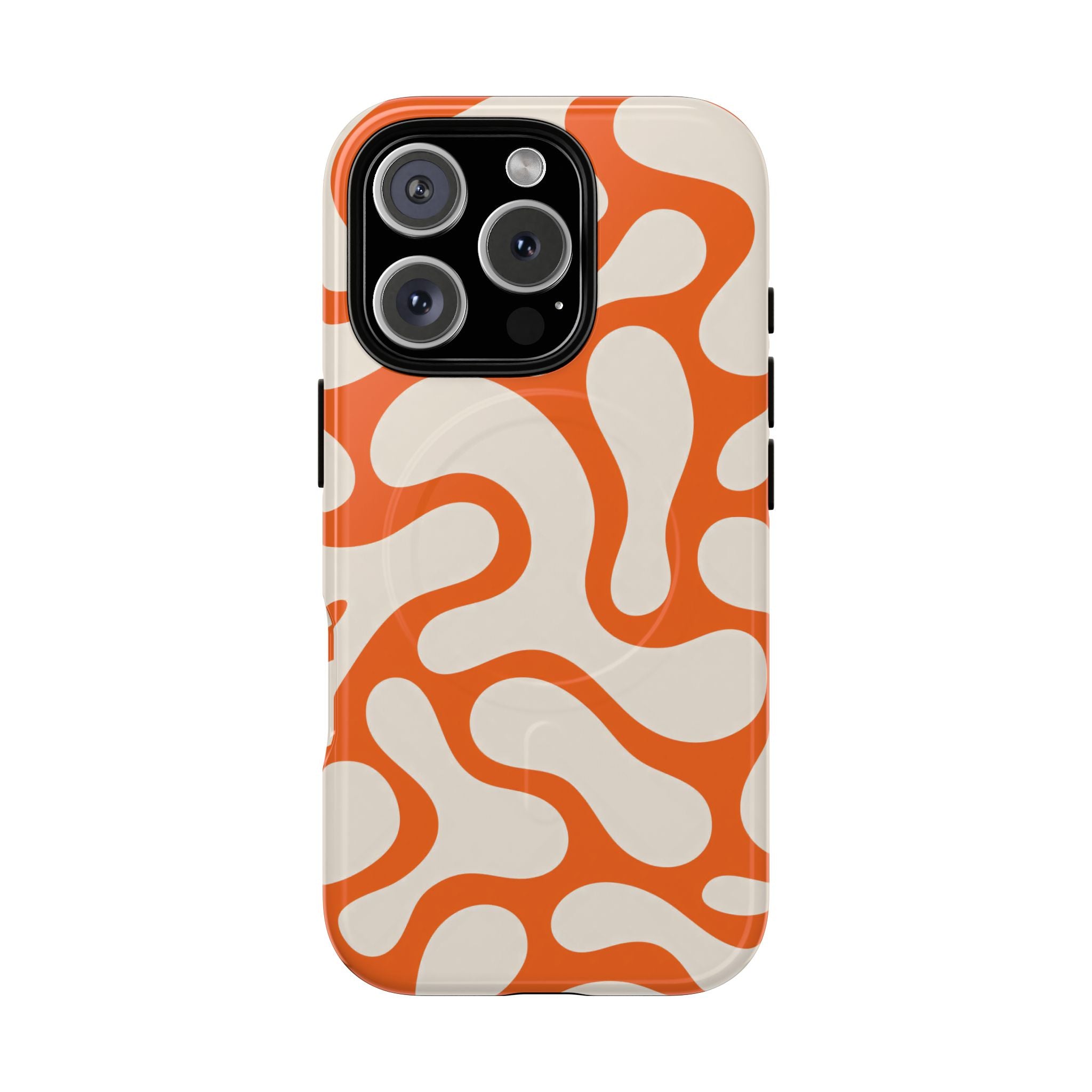 Orange Pattern Tough Magnetic Case