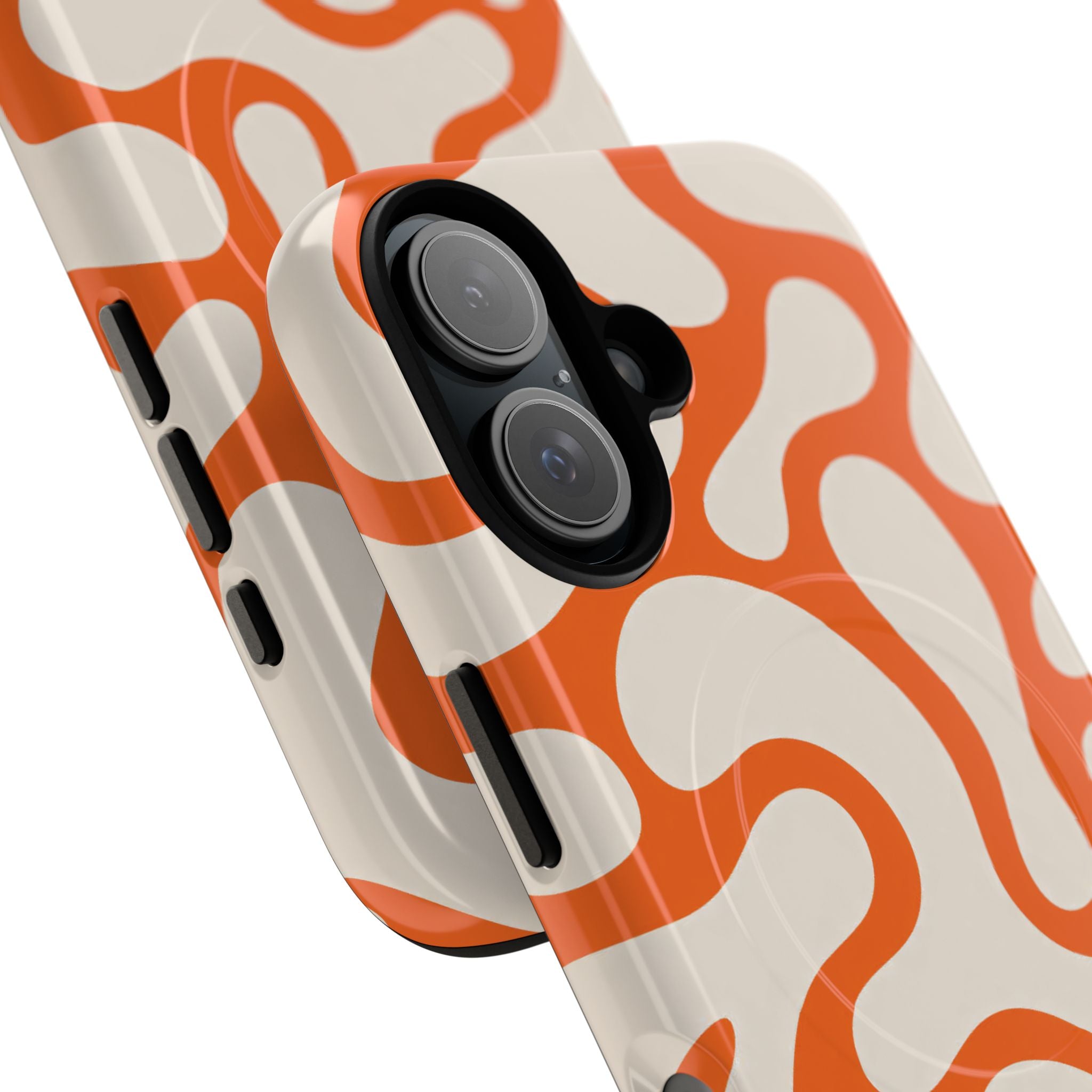 Orange Pattern Tough Magnetic Case