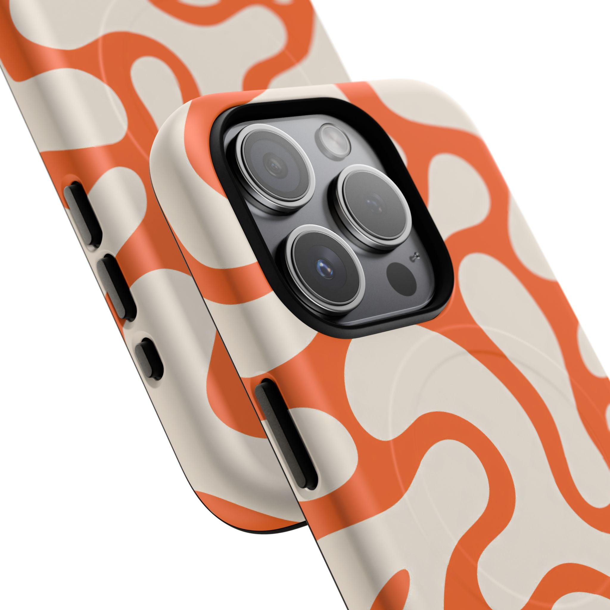 Orange Pattern Tough Magnetic Case
