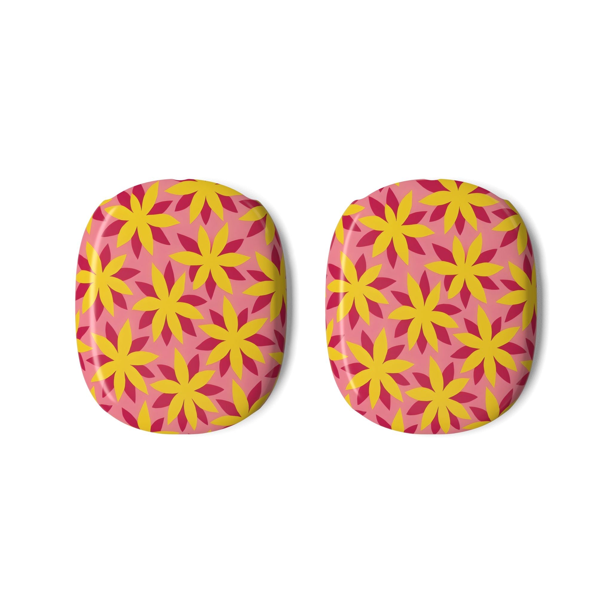 Floral Burst AirPods Max Ear Cup Covers — Pink & Yellow Daisy Pattern