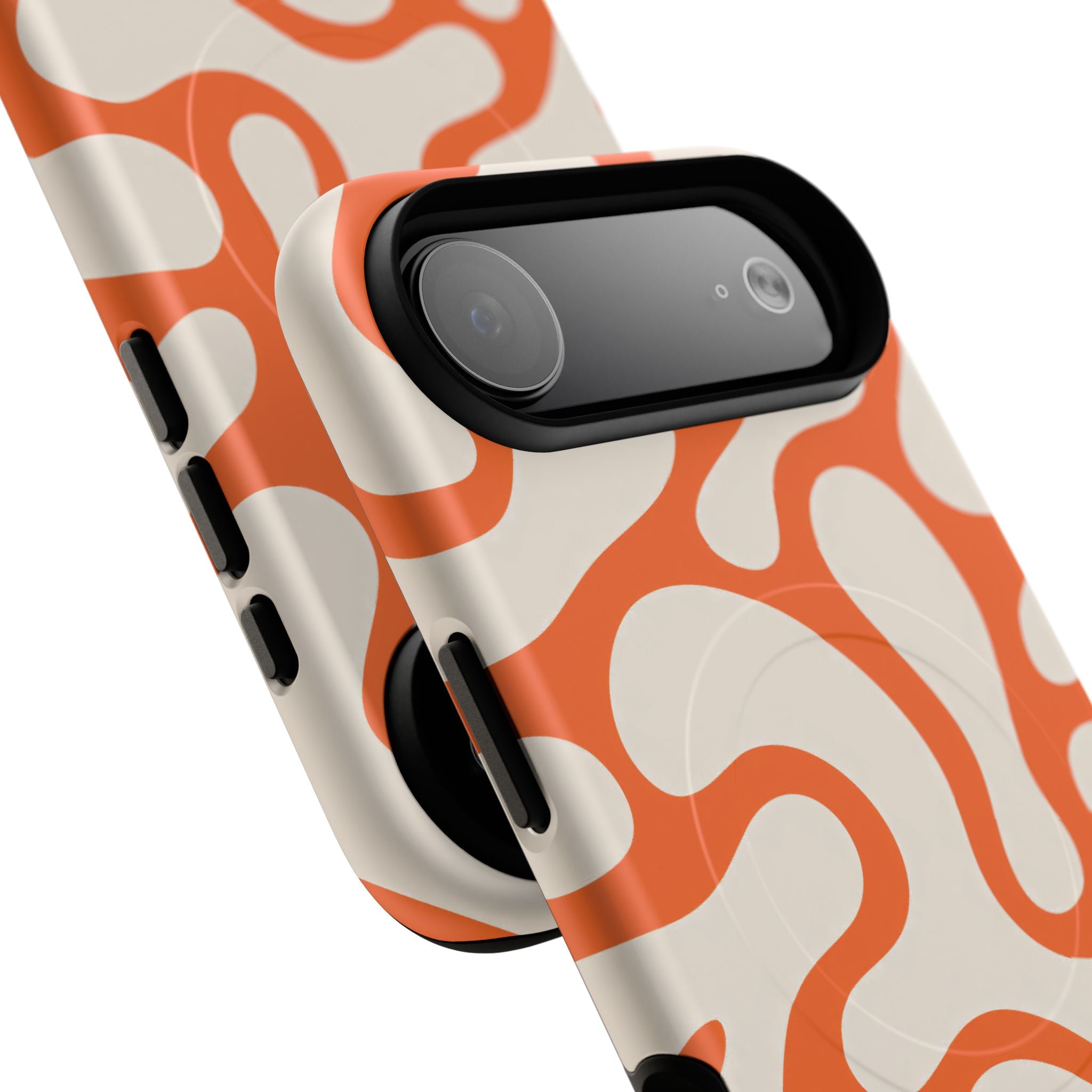 Orange Pattern Tough Magnetic Case